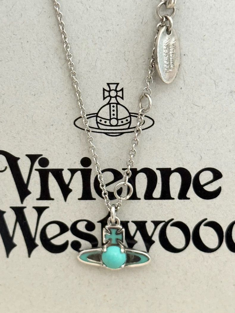 Vivienne Westwood Vivienne Westwood Natural stone Saturn necklace Size ONE SIZE - 2 Thumbnail