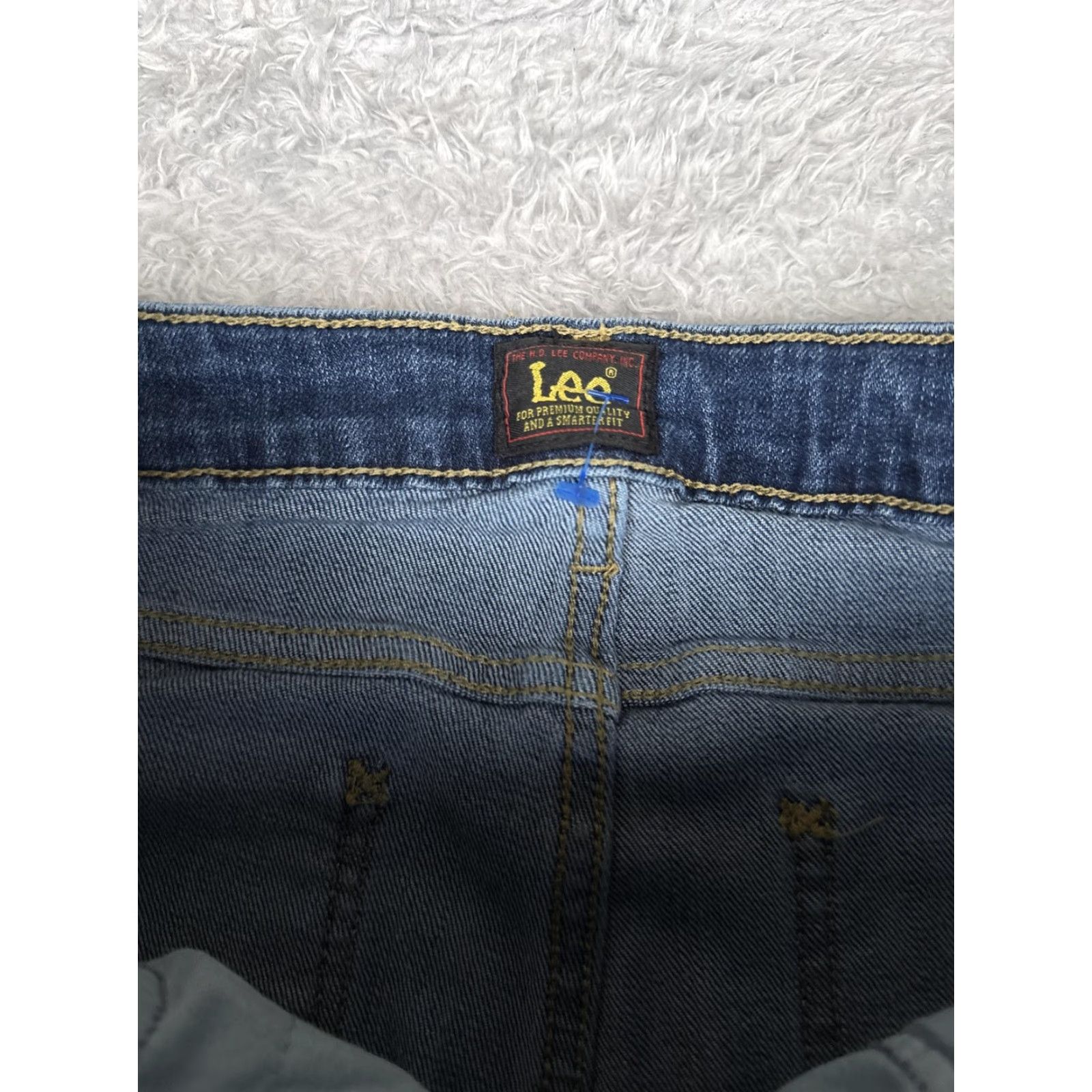 Lee Lee Jeans Women 30x29 Jeans Blue Bootcut Denim Stretch Mid Rise 90s City USA Womens Size 30" / US 8 / IT 44 - 6 Thumbnail