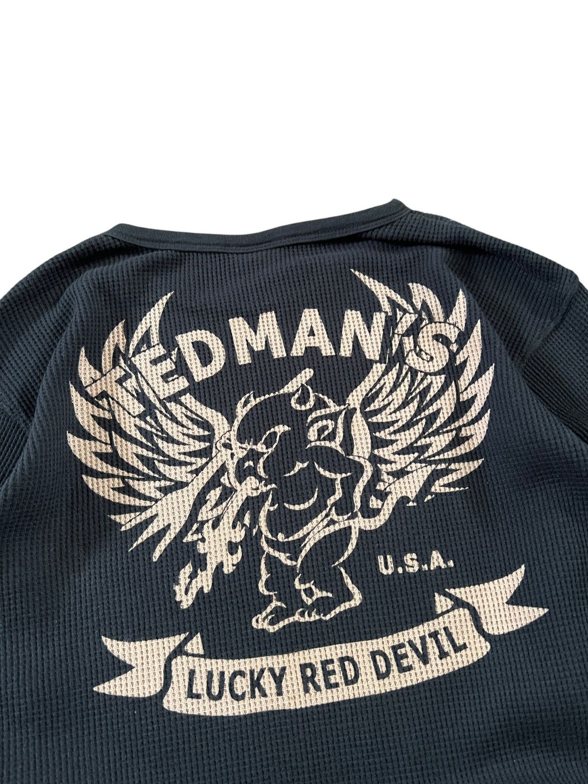 Japanese Brand × Tedman Tedman ‘Lucky Red Devil” Waffle Shirt Size US L / EU 52-54 / 3 - 6 Thumbnail