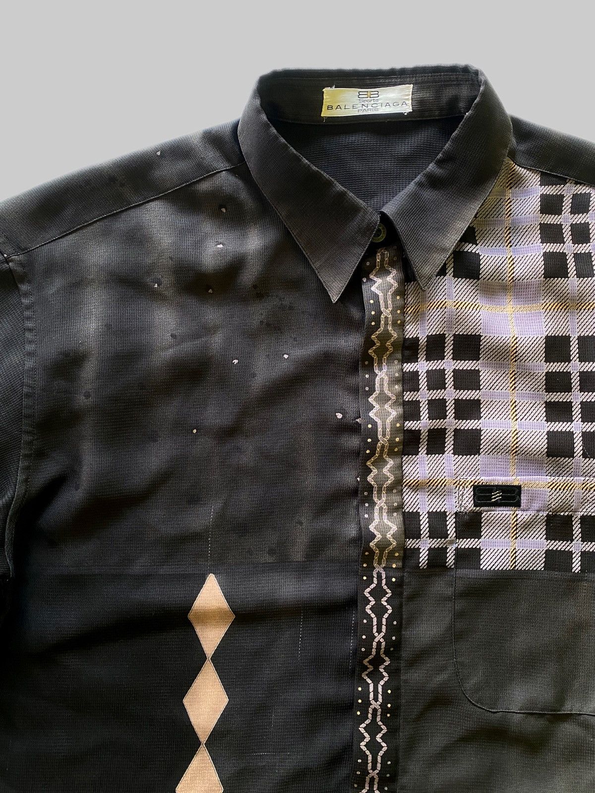 Balenciaga 1990s Balenciaga Sports Sunfades Oversized Shirt Size US L / EU 52-54 / 3 - 6 Thumbnail
