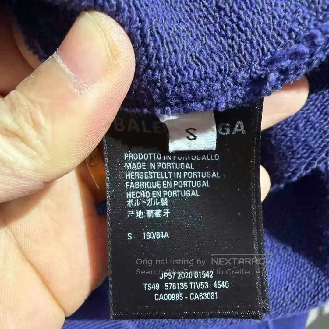Balenciaga balenciaga dark blue hoodie with logo. Size US S / EU 44-46 / 1 - 5 Thumbnail