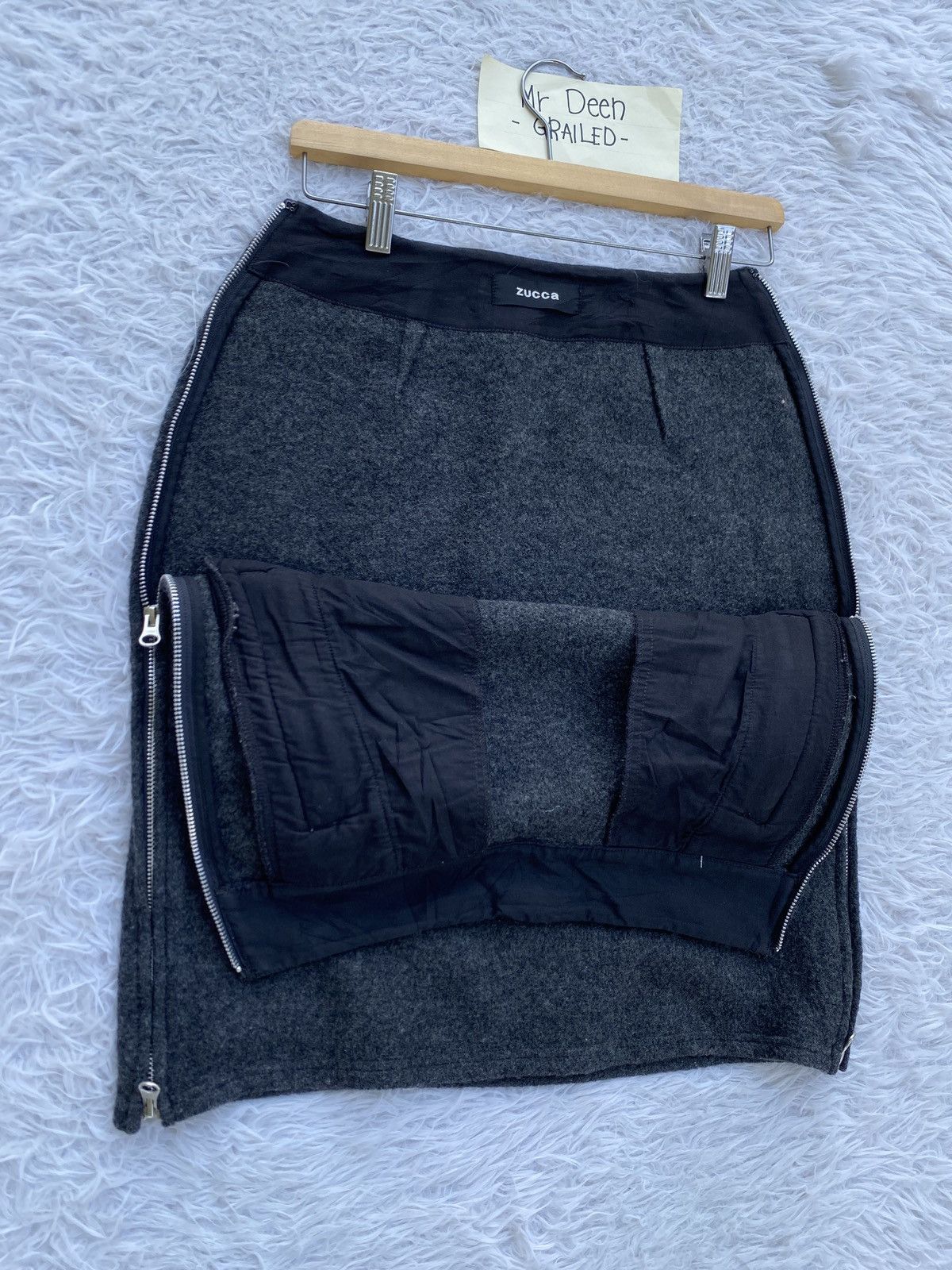 Issey Miyake Rare ZUCCA by Issey Miyake Wool Midi Skirt Size 29" - 9 Thumbnail