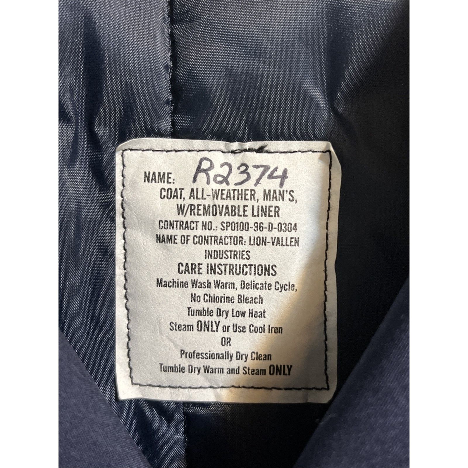 Other US Military Vintage Men’s 42R Navy 8 Button LS Trenchcoat Size US XXL / EU 58 / 5 - 3 Thumbnail