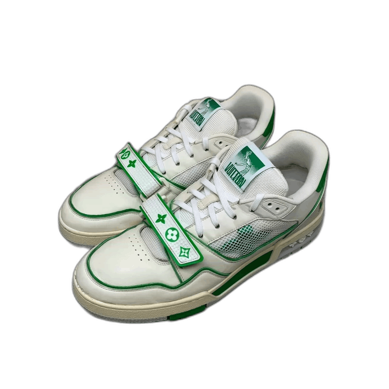 Louis Vuitton Lv Trainer White Green Sneakers Size 8-yf Size US 8 / EU 41 - 1 Thumbnail