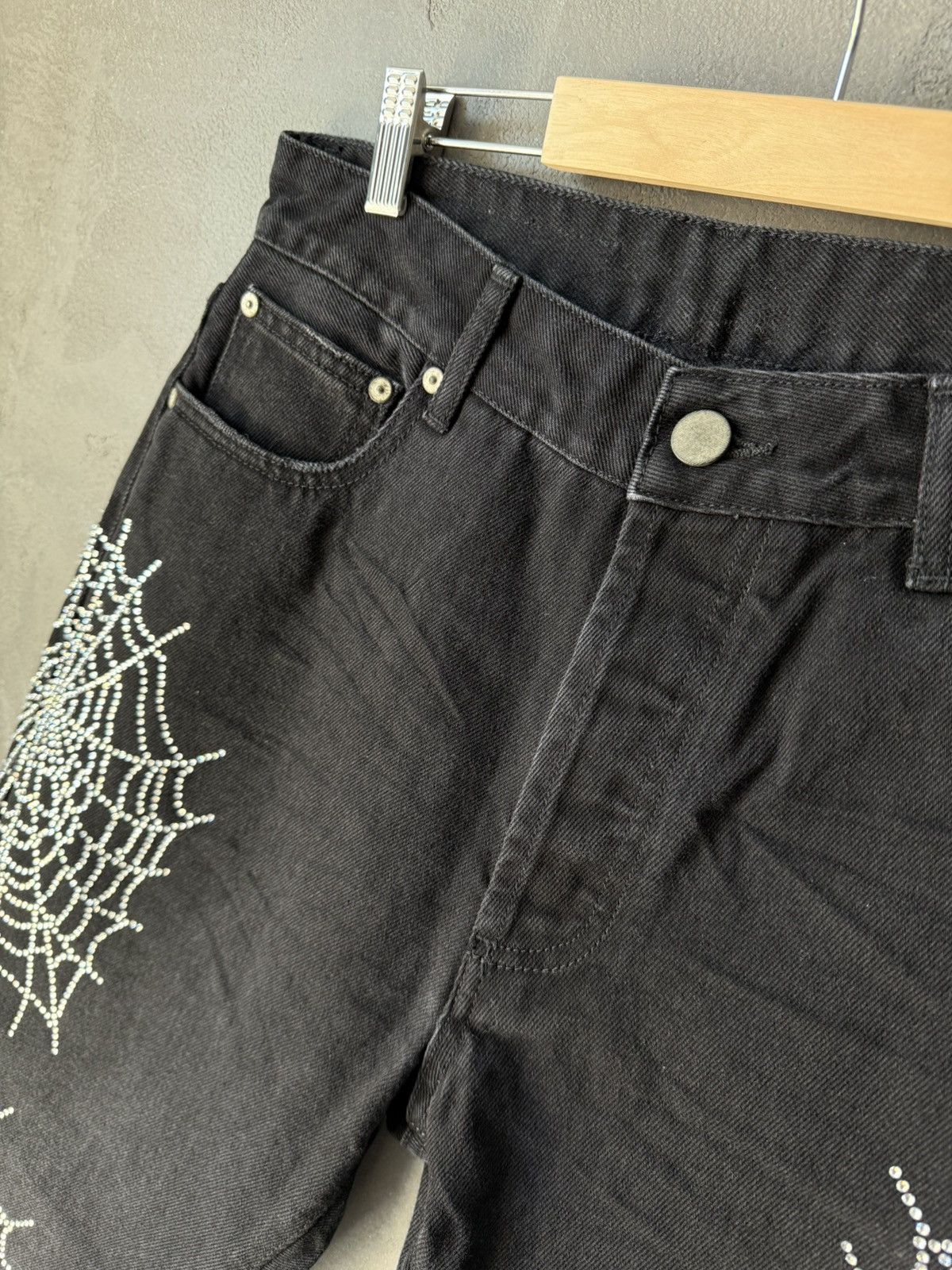 Palm Angels Palm Angels Crystal Web Denim Jeans Size US 30 / EU 46 - 3 Thumbnail