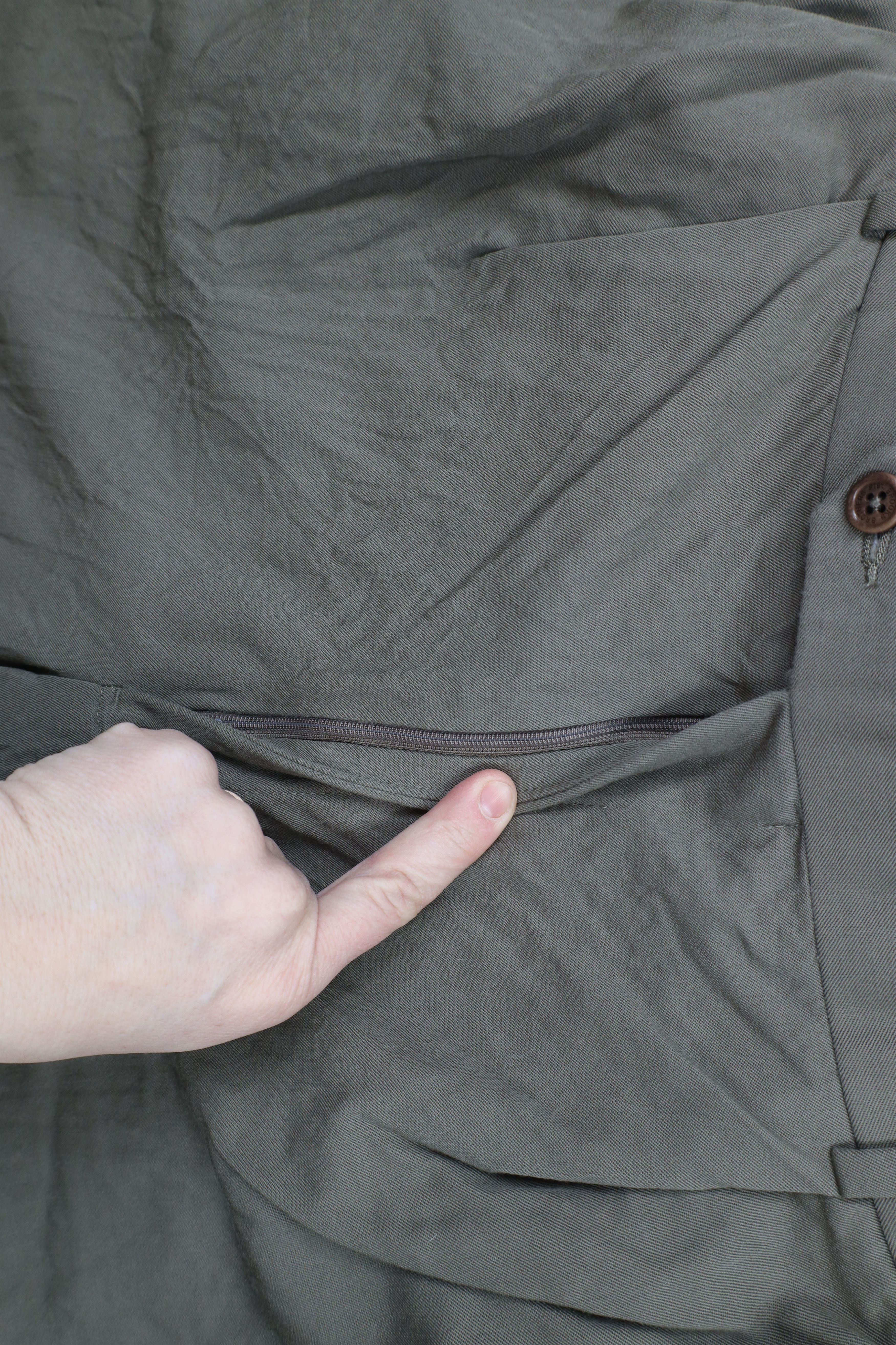Brooks Brothers × Vintage Vintage 90s Brooks Brothers Wool Chino Pants Greenish Gray Size US 36 / EU 52 - 5 Thumbnail