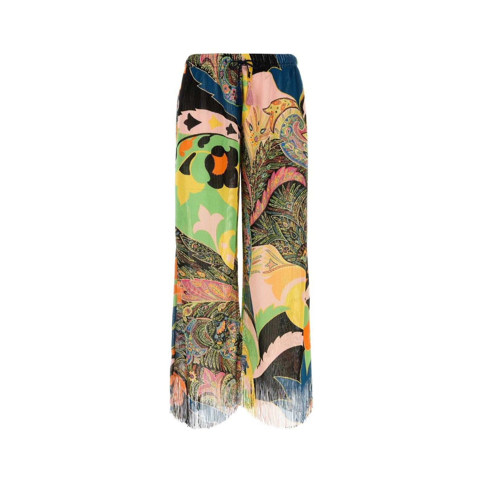 Etro ETRO Multicolor Embroidered Viscose Wide-Leg Pant New & Auth Size 28" / US 6 / IT 42 - 1 Thumbnail