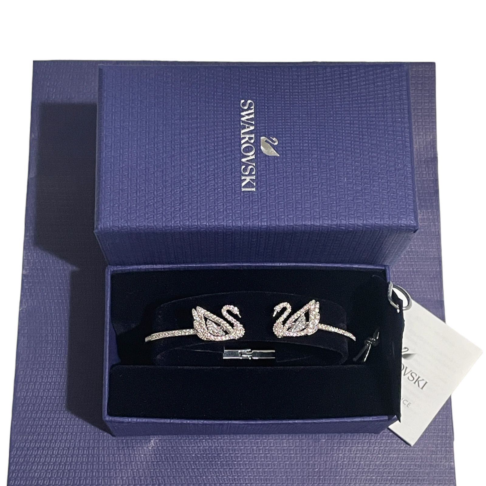 Swarovski Swarovski Dancing Swan Bangle, White, Rhodium plated SIZE M Size ONE SIZE - 2 Thumbnail