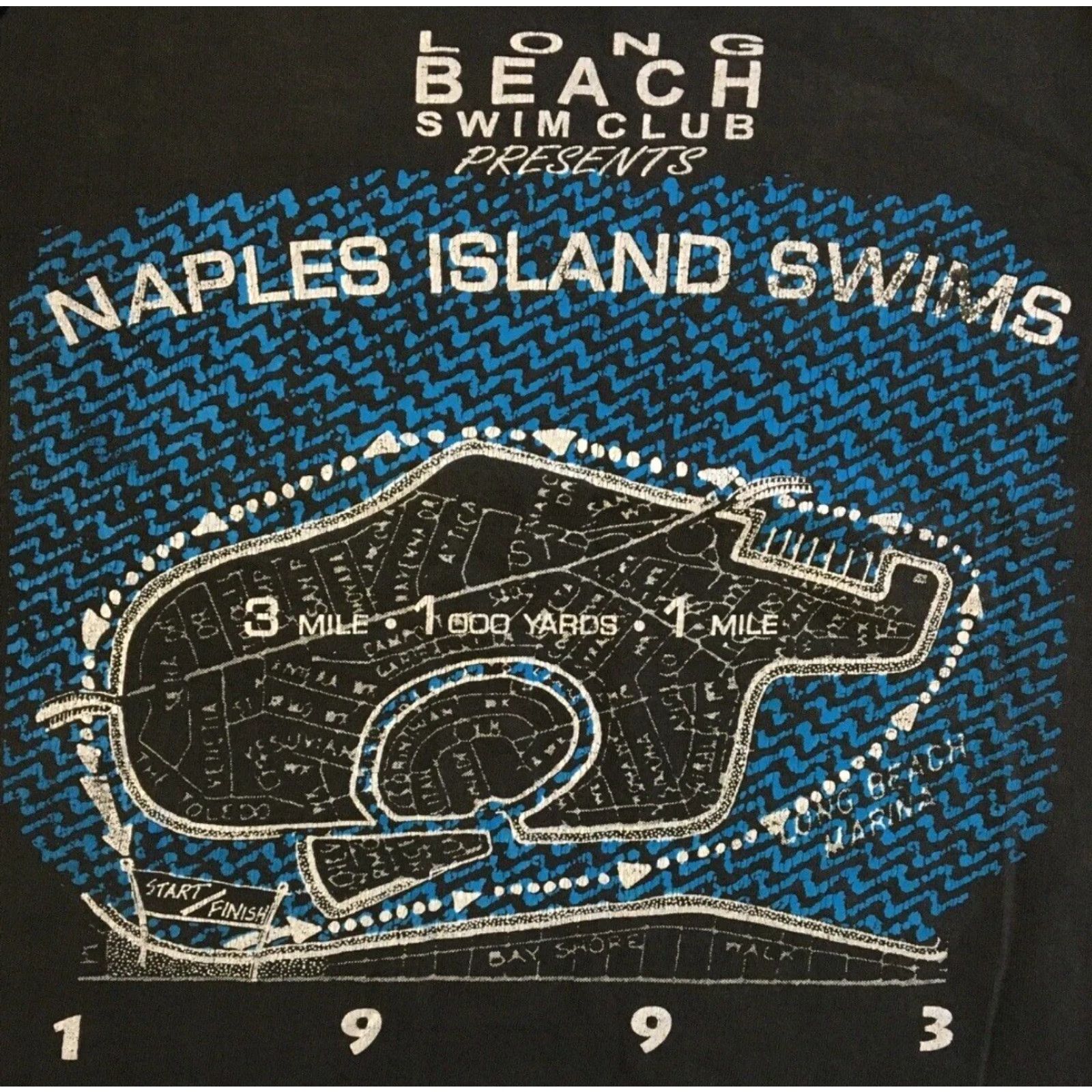 Swims Vtg 90s Long Beach Swim Club Naples Island Swim Distressed Boxy Tank Top Black Mens S Short Sleeveless T-Shirt Beach Surf Grunge Nike? Size US S / EU 44-46 / 1 - 3 Thumbnail
