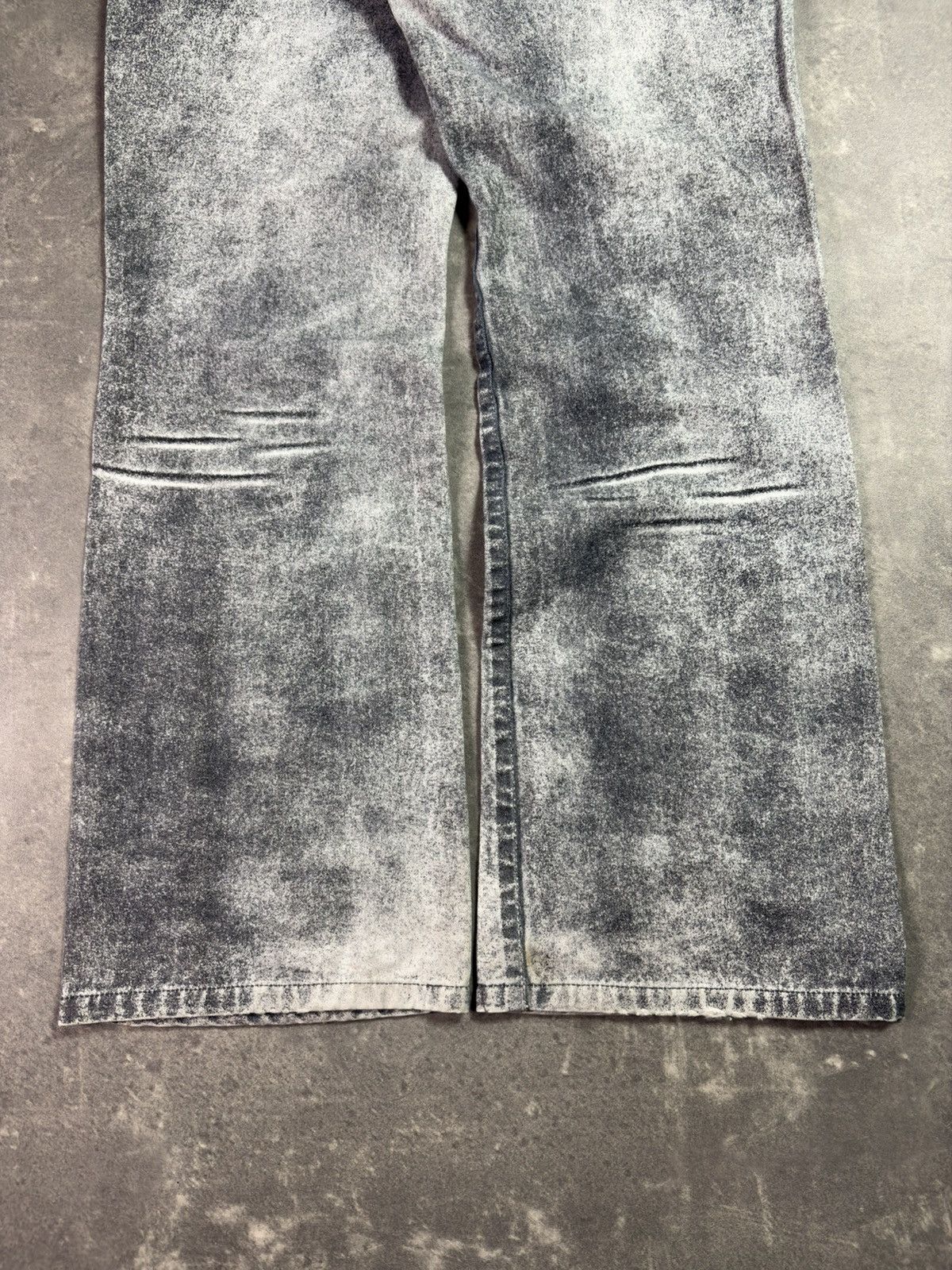 Just Cavalli 00s Just Cavalli Trompe L’oeil Faded Flared Gray Denim Jeans Size US 29 - 14 Thumbnail