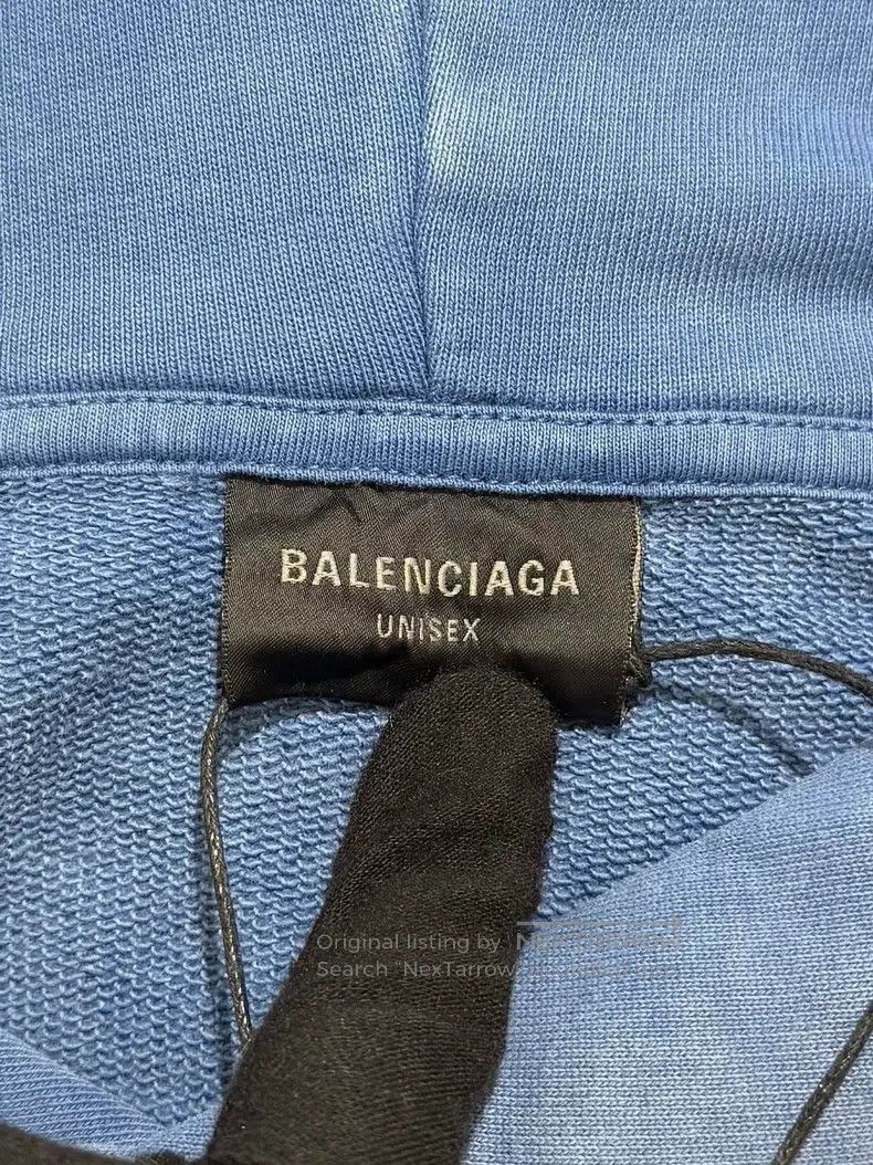 Balenciaga Balenciaga Ripped Letter Tape Printed Hooded Sweatshirt Size US L / EU 52-54 / 3 - 6 Thumbnail