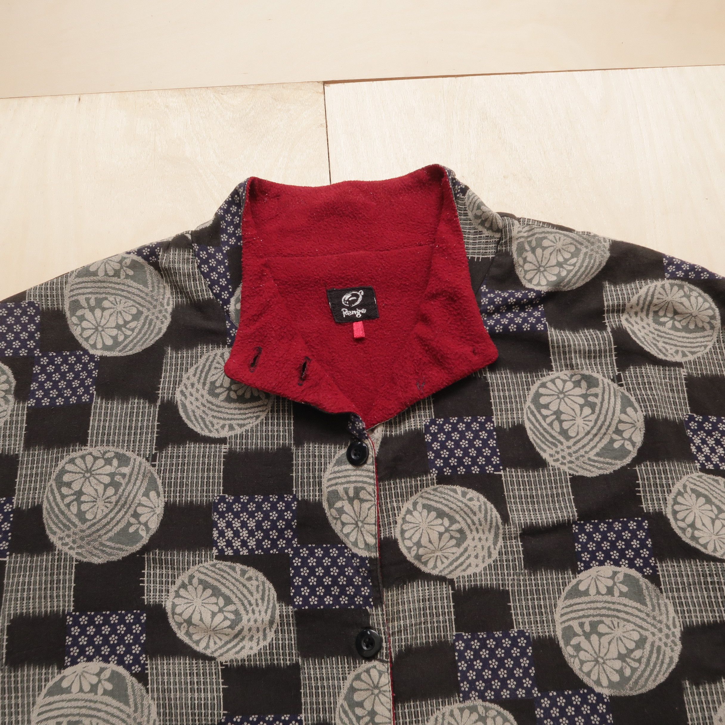 Japanese Brand 1990s Renge Japanese Script Patchwork Vest Size US L / EU 52-54 / 3 - 7 Thumbnail