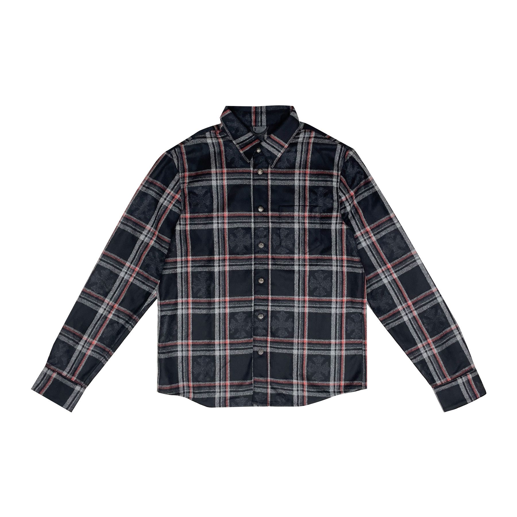 Chrome Hearts Chrome Hearts Gas Station Plaid Cashmere Cross Patch Shirt Size US S / EU 44-46 / 1 - 1 Thumbnail