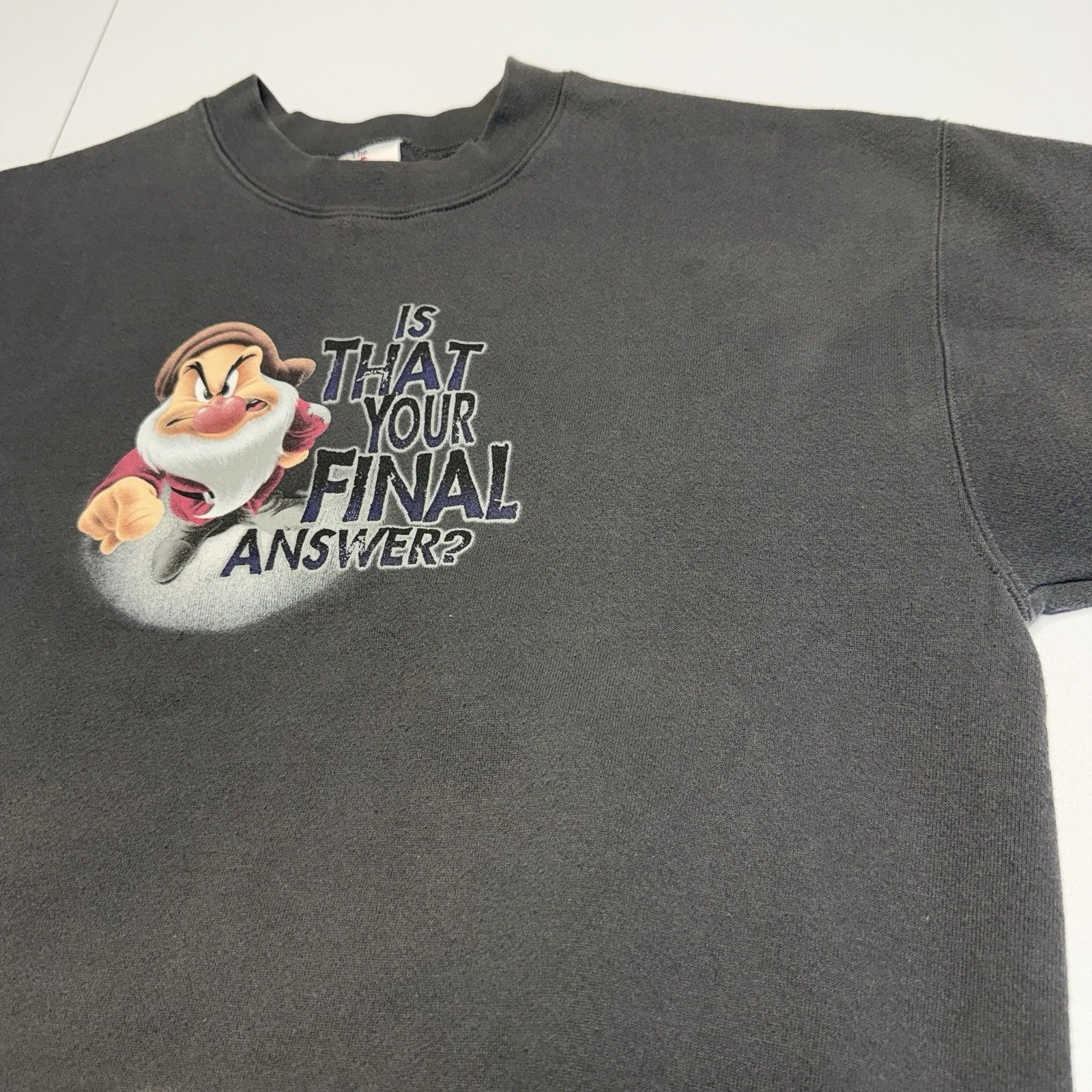 Disney Vintage Disney Grumpy Sweatshirt Adult Large Gray Crew Neck Size US L / EU 52-54 / 3 - 5 Thumbnail