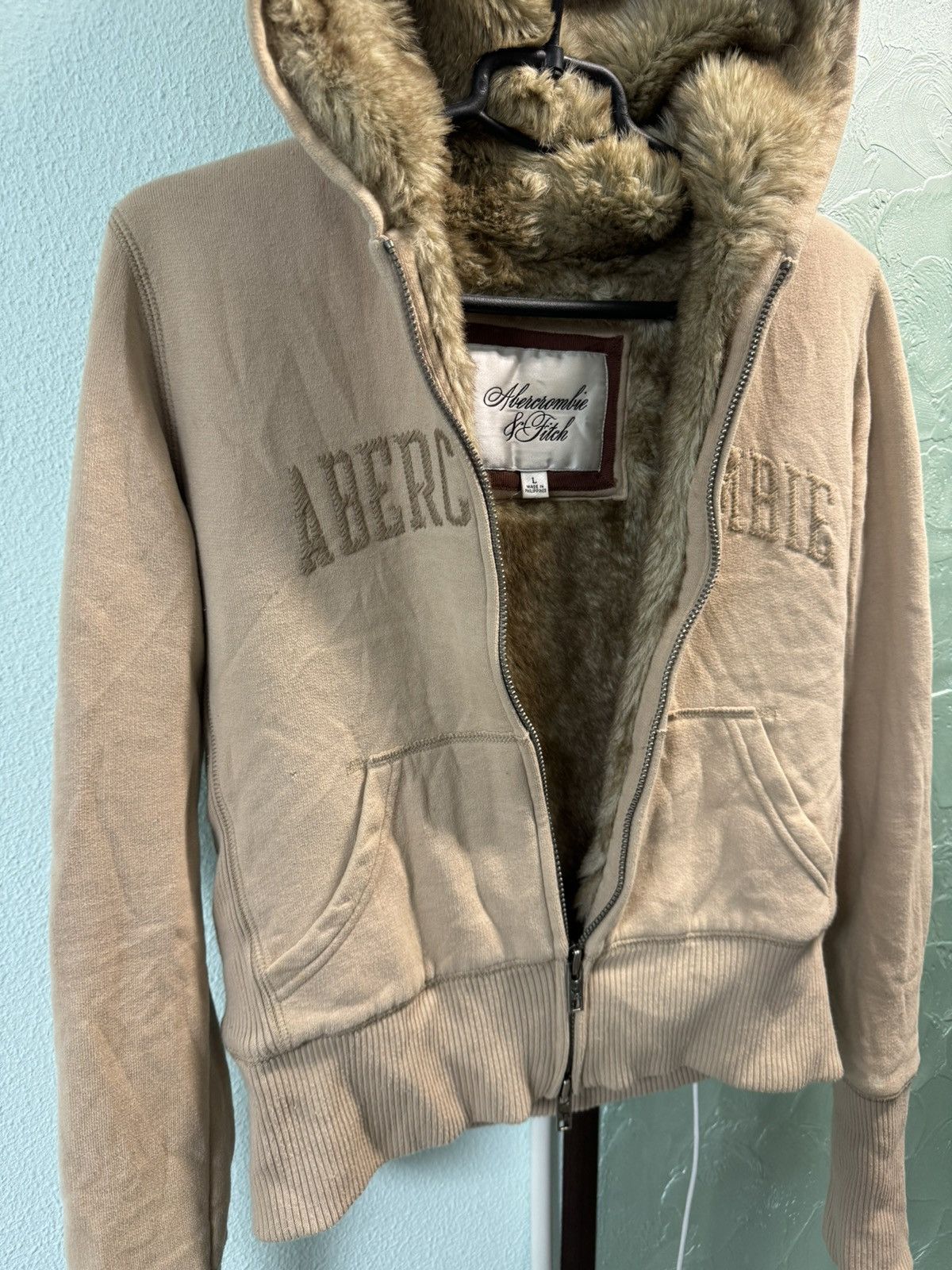 Abercrombie & Fitch Vintage Full Inside Fur Abercrombie&Fitch Double Zip Hoodie Size US M / EU 48-50 / 2 - 4 Thumbnail
