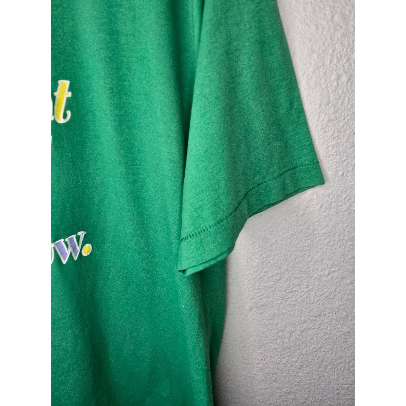 Jerzees × Vintage Vintage Rainbow Shirt Green Large Funny Short Sleeve Tee 90s Size US L / EU 52-54 / 3 - 3 Thumbnail