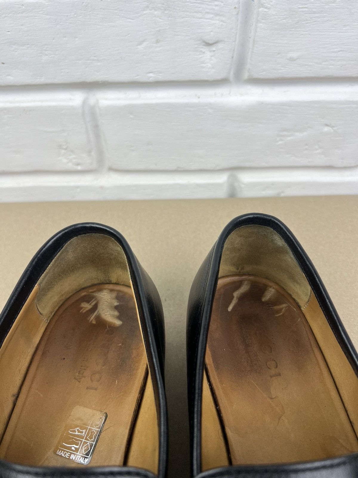 Gucci GUCCI Loafers Leather Slip Ons Shoes HORSEBIT Web Stripe Men Size US 11 / EU 44 - 15 Thumbnail