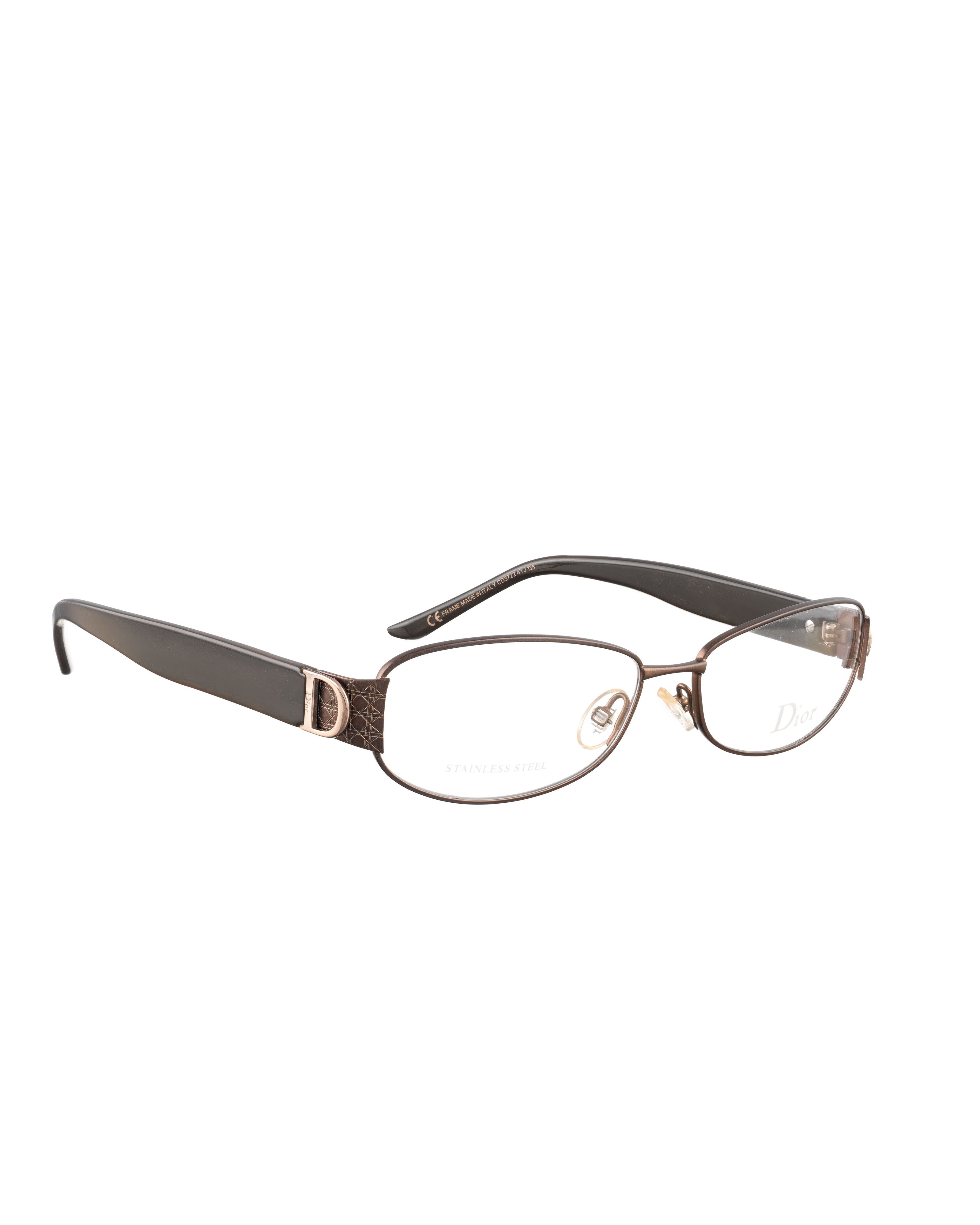 Dior Dior 00s Brown Glasses with Big "D" Logo Size ONE SIZE - 2 Thumbnail