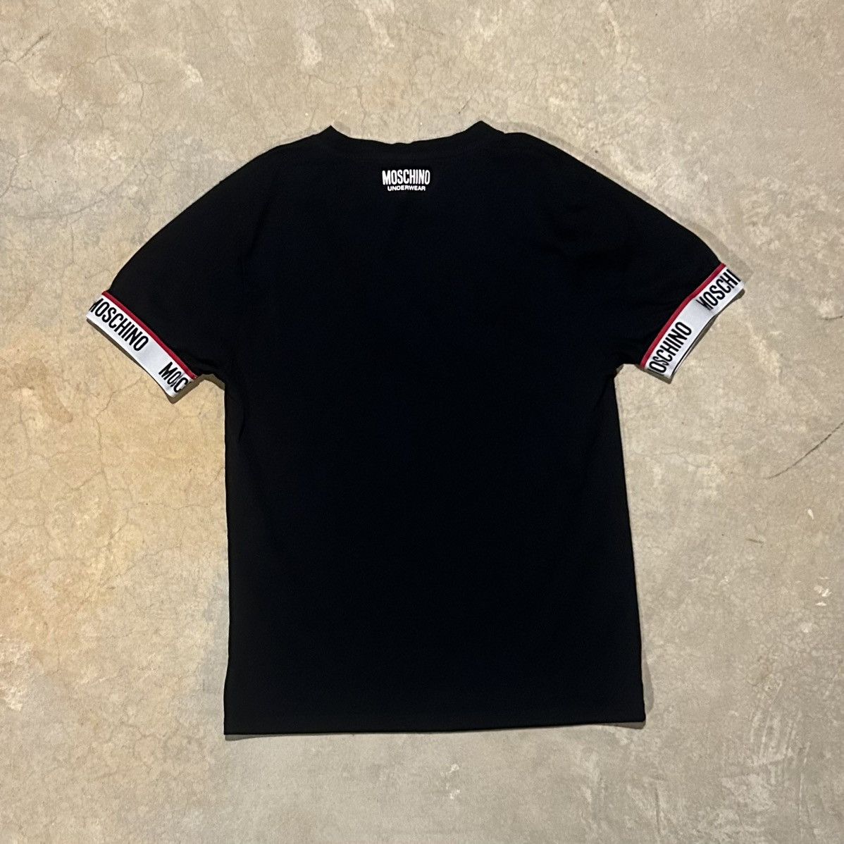 Designer × Moschino Moschino Underwear Tape Cuff Sleeve Tee Essential Rare Size US S / EU 44-46 / 1 - 7 Thumbnail