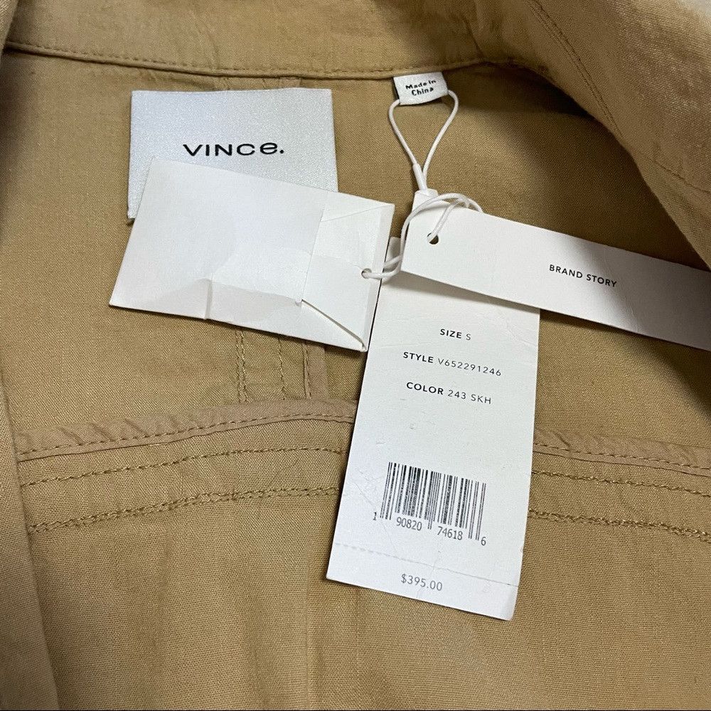 Vince NWT New $395 Vince Belted Linen Blend Beige Jacket Size S Size S / US 4 / IT 40 - 7 Thumbnail