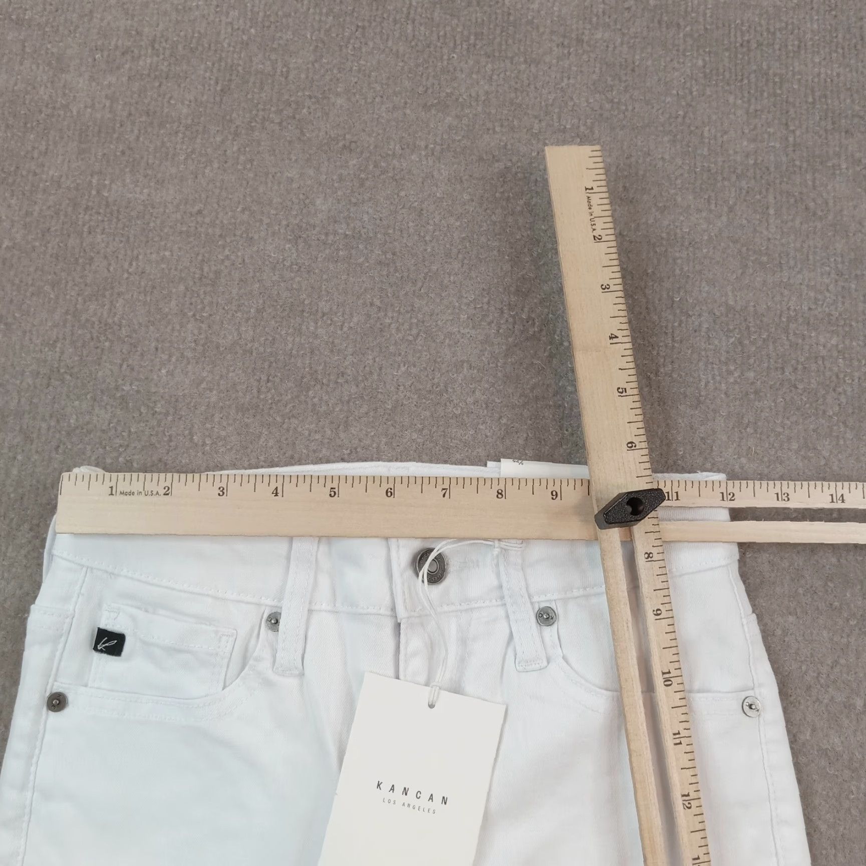 Vintage KanCan Jeans Womens White High Rise Skinny Casual Stretch Size 42" / US 20 - 4 Thumbnail