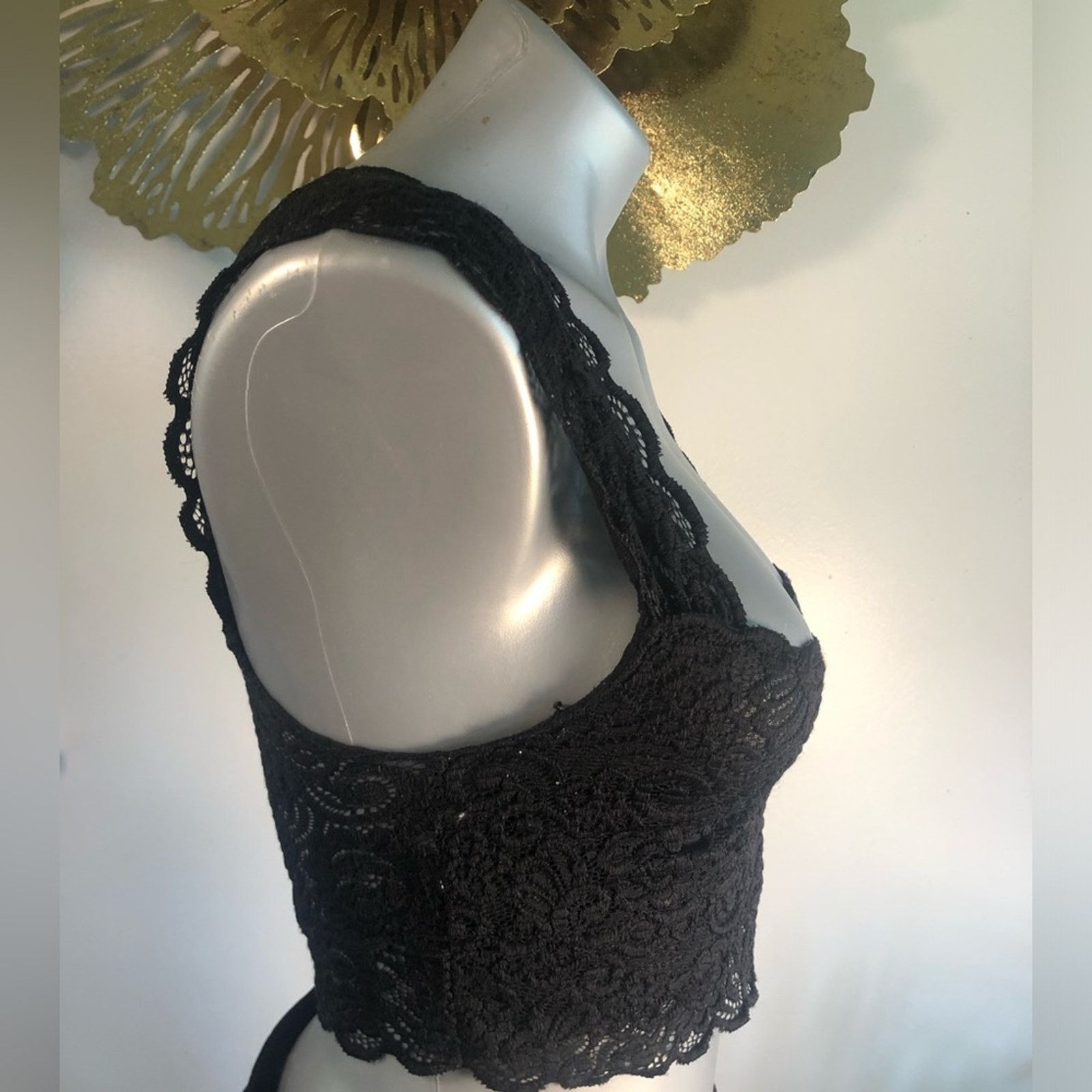 Free People Lace top cami low cut black free people intimately Size XS / US 0-2 / IT 36-38 - 6 Thumbnail