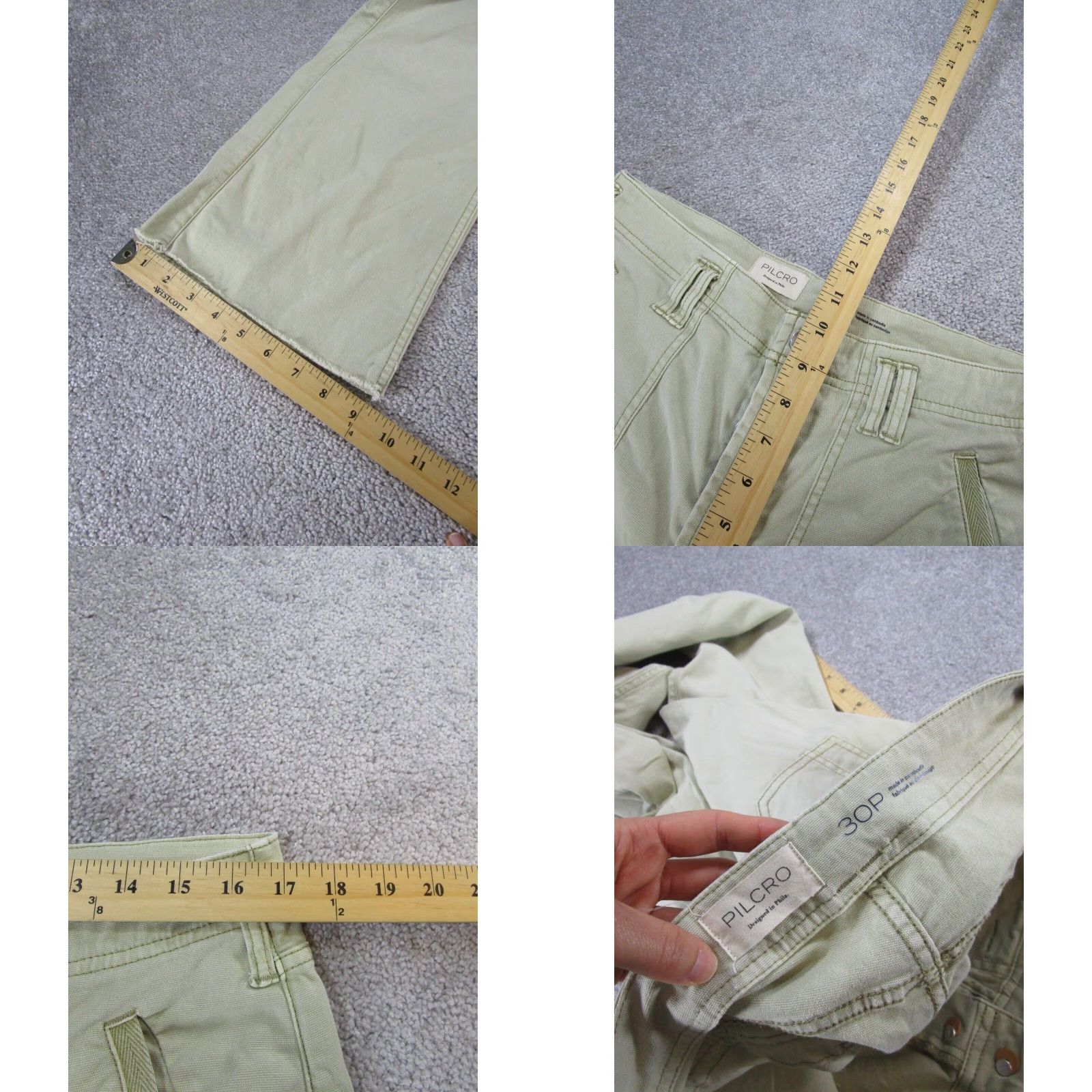 Anthropologie Pilcro Anthropologie Womens Petite Khaki Button Fly Pants 30 Extra Large XL Size 30" / US 8 / IT 44 - 8 Thumbnail