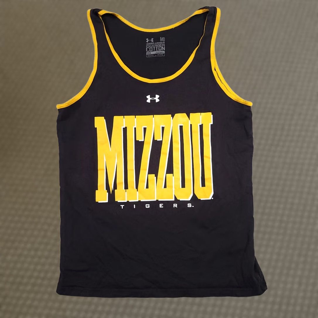 Under Armour Under armour Shirt Mens L Black Tank Charged Cotton Ncaa Mizzou Tigers Heatgear Size US L / EU 52-54 / 3 - 1 Thumbnail