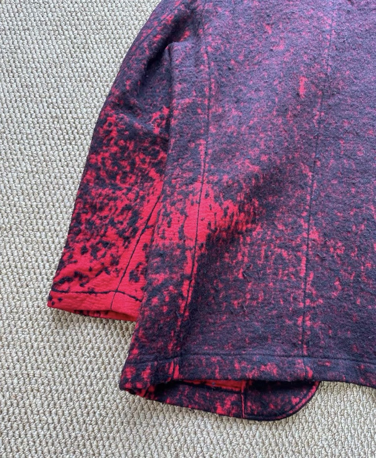 Junya Watanabe Junya Watanabe CDG Red & Black Tie-Dye Wool Jacket K23 Size US M / EU 48-50 / 2 - 7 Thumbnail