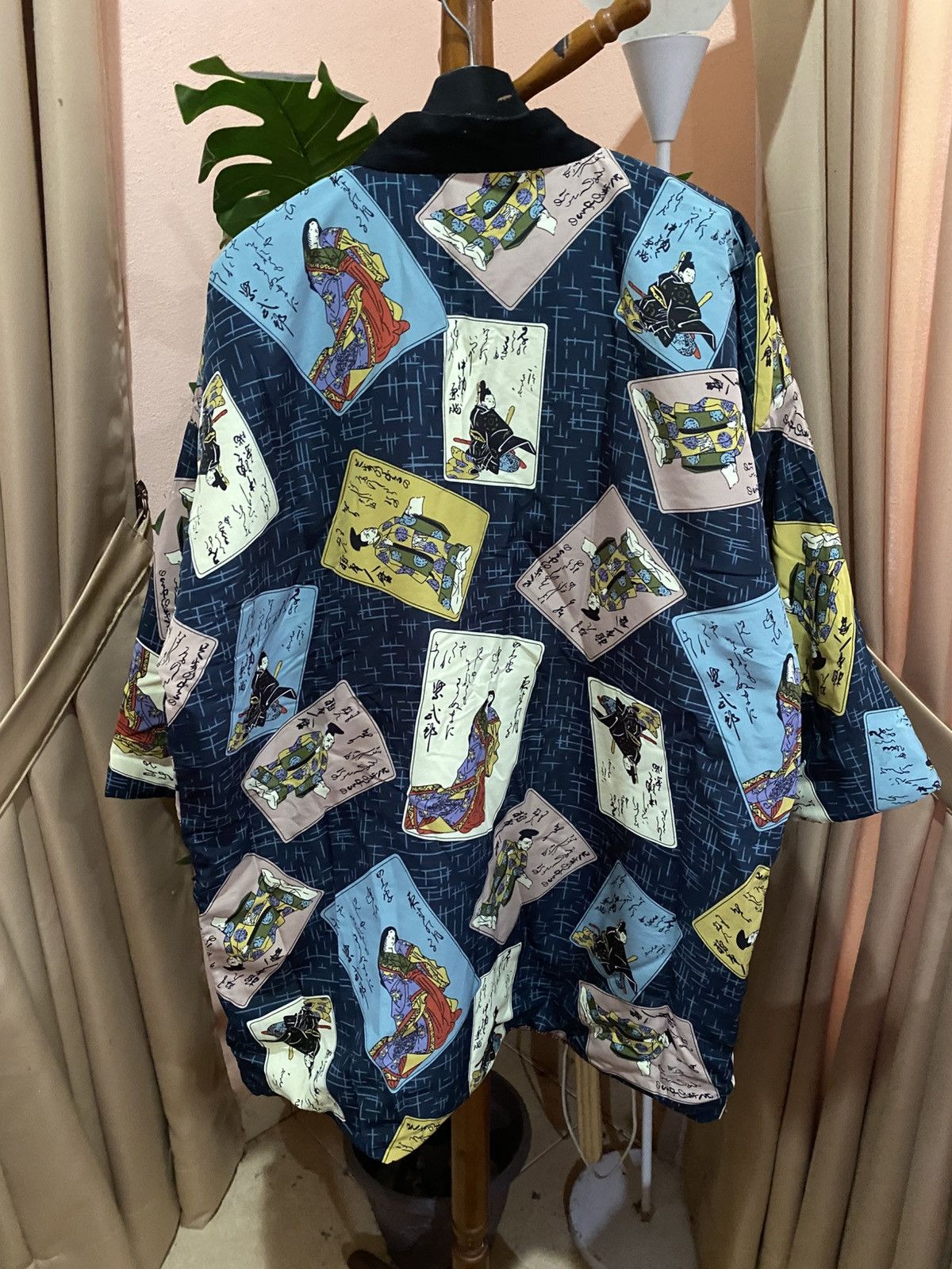 Japanese Brand VINTAGE HANTEN SAMURAI PRINT KIMONO CLASSIC DESIGN Size US M / EU 48-50 / 2 - 1 Thumbnail