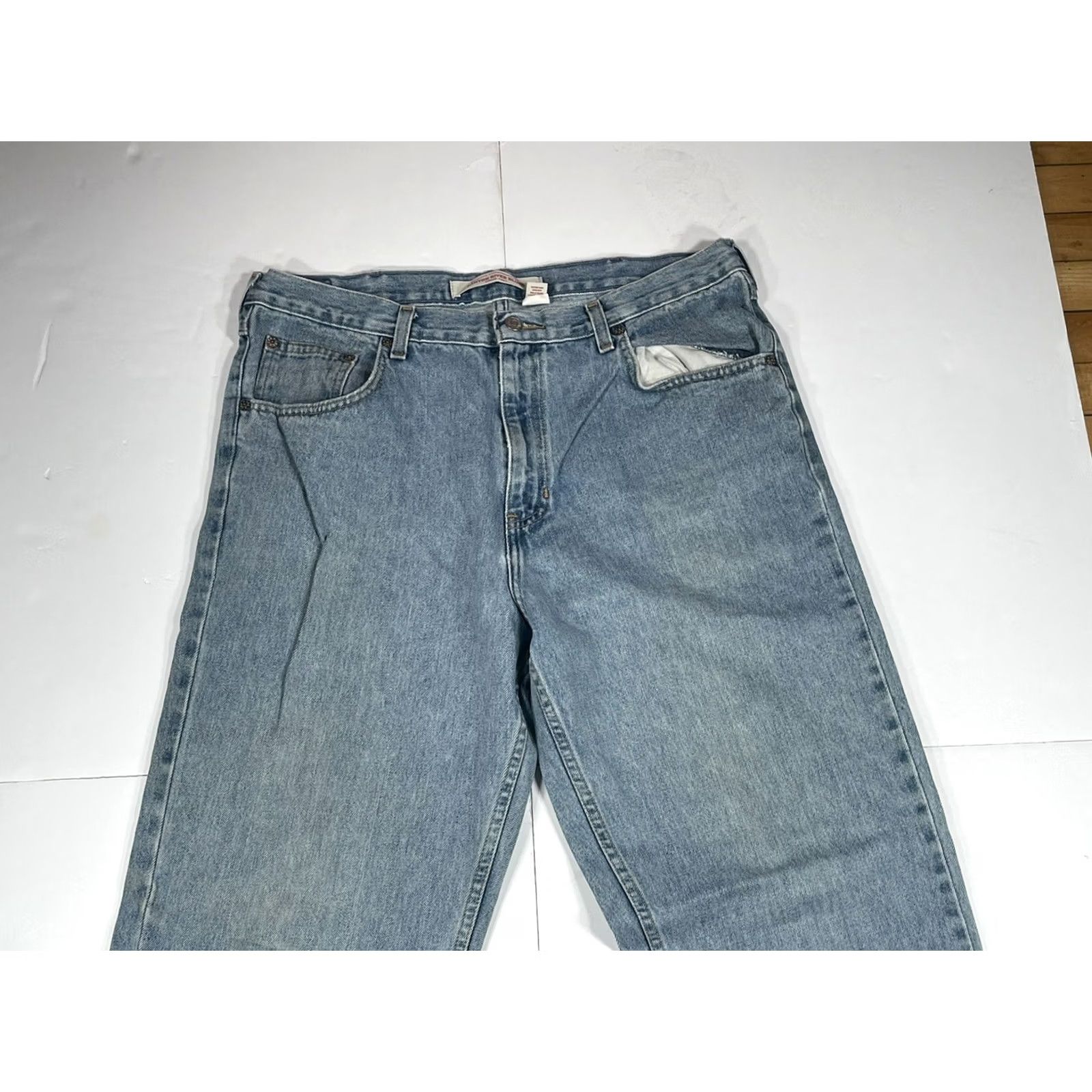 Vintage Canyon River Blues Jeans Men’s Relaxed Fit Cotton Blue Denim Size 38Wx32L Long Size US 38 / EU 54 - 2 Thumbnail
