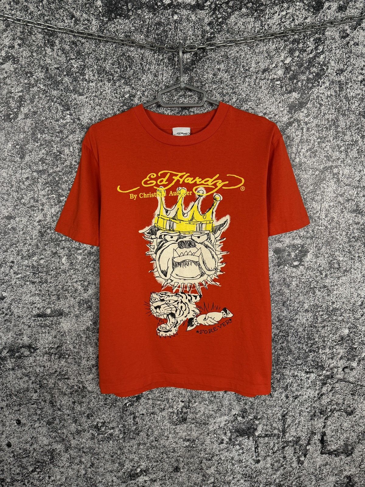Ed Hardy Ed Hardy By Christian Audigier Bulldog Tiger Crown Tee Sz L Size US L / EU 52-54 / 3 - 2 Thumbnail