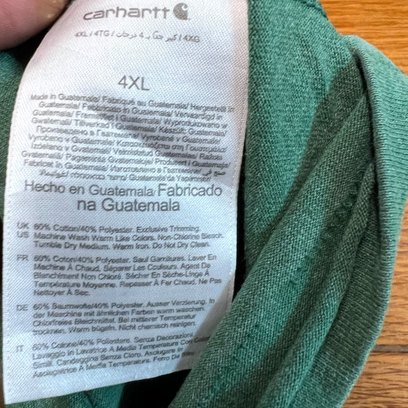 Carhartt Carhartt K87 Pocket T-Shirt Mens 4XL Green Short Sleeve Relaxed Fit Classic Outdoor Size US XXL / EU 58 / 5 - 6 Thumbnail