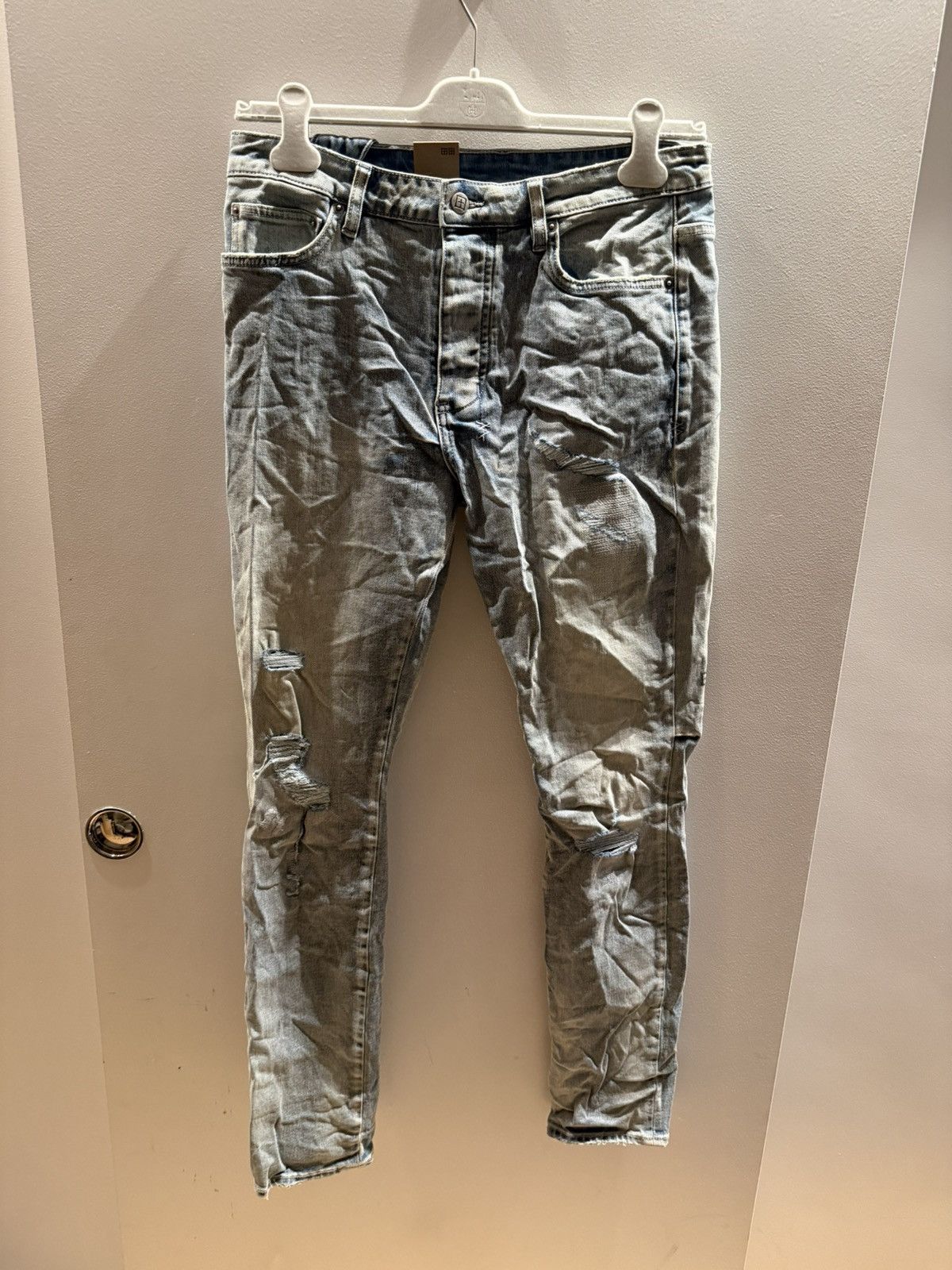 Ksubi Ksubi Chitch Punk Blue Thrashed Jeans Size 33 Size US 33 - 6 Thumbnail