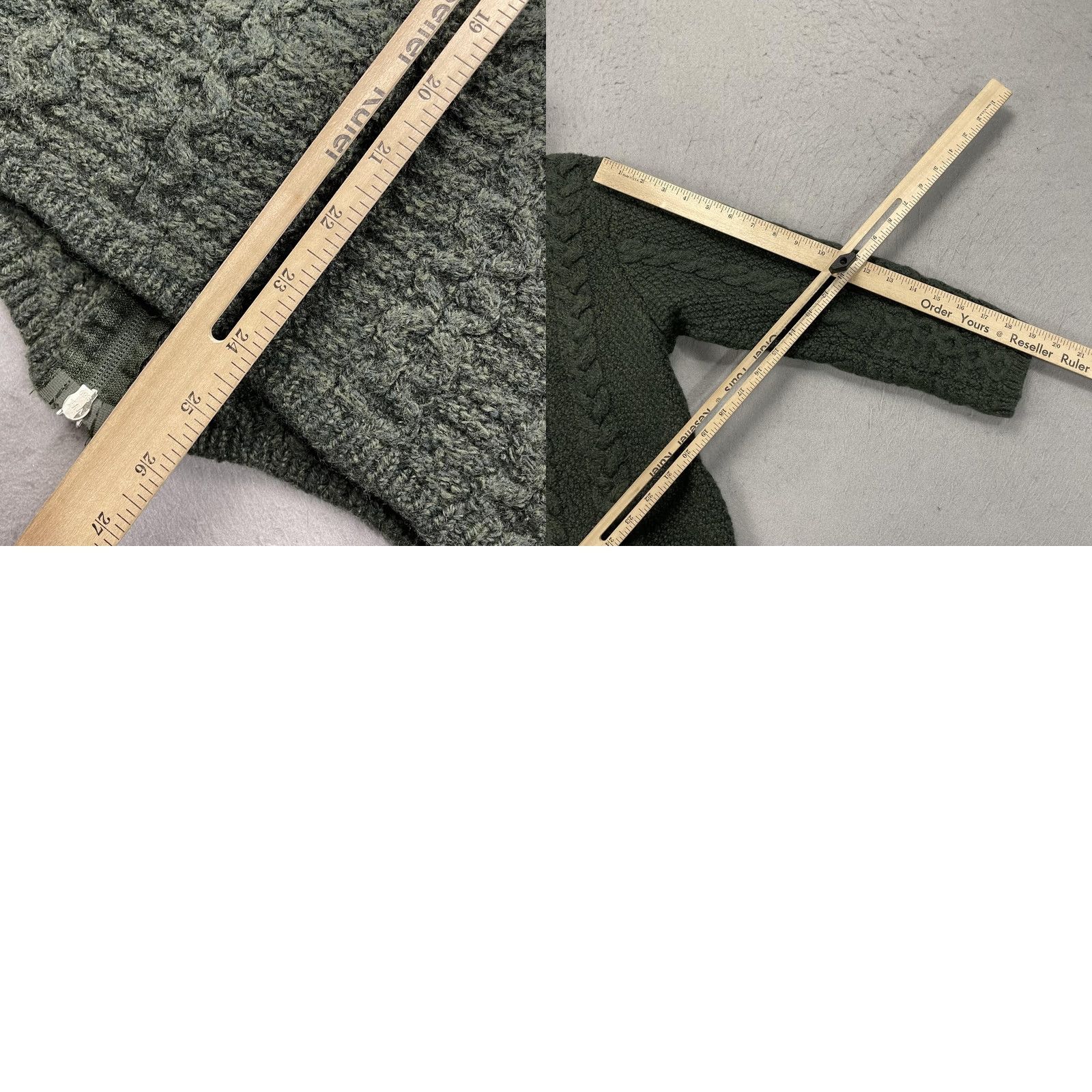 Market VINTAGE? No. Aran Sweater Market Green Hooded Cable-Knit MD? None. Size L / US 10 / IT 46 - 8 Thumbnail