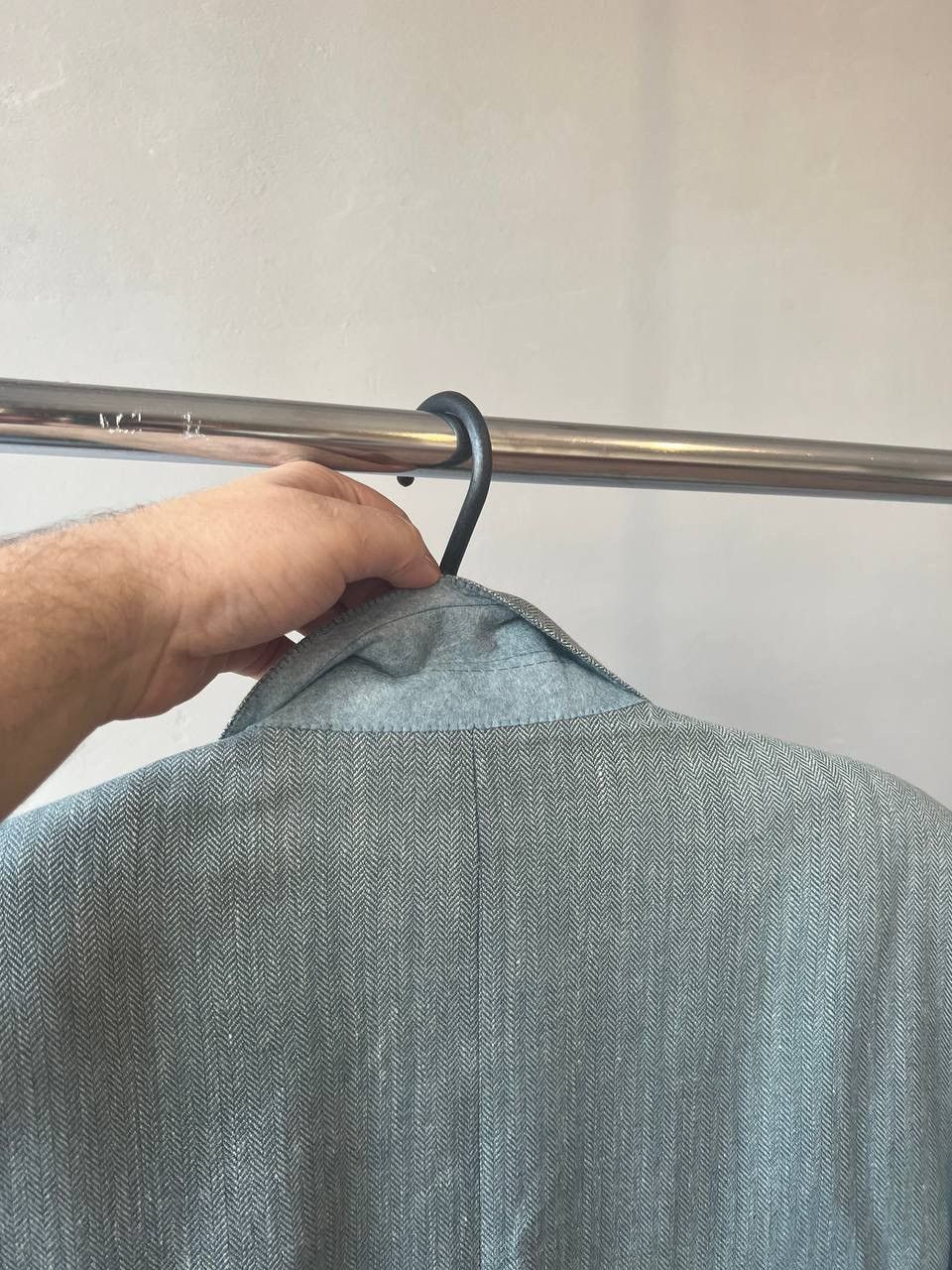 Celine 80/90’s CELINE HOMME RARE GREY MENS LINEN BLAZER JACKET 48 Size US L / EU 52-54 / 3 - 12 Thumbnail