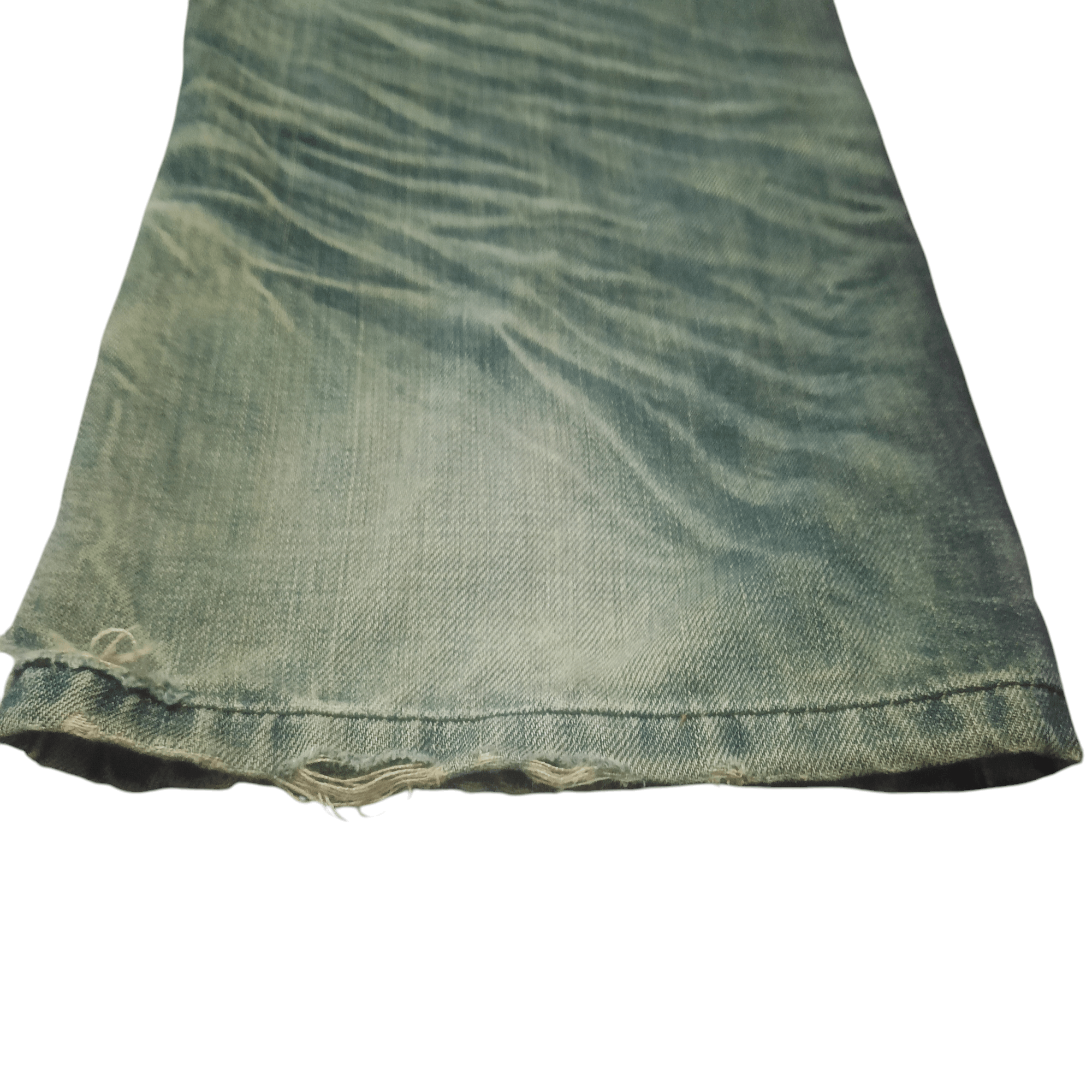 The GV Gallery Vintage New Boy London Flared Distressed Jeans Size US 34 / EU 50 - 21 Thumbnail