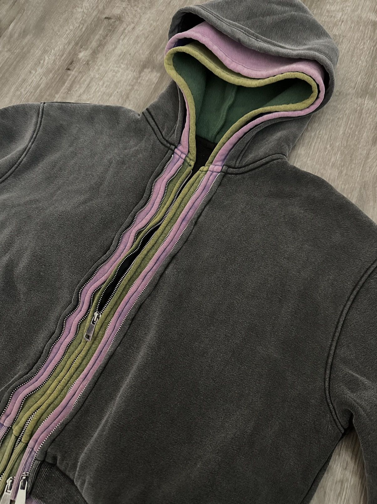 The GV Gallery GV GALLERY Triple Zip Up Splice Hoodie Size US S / EU 44-46 / 1 - 2 Thumbnail