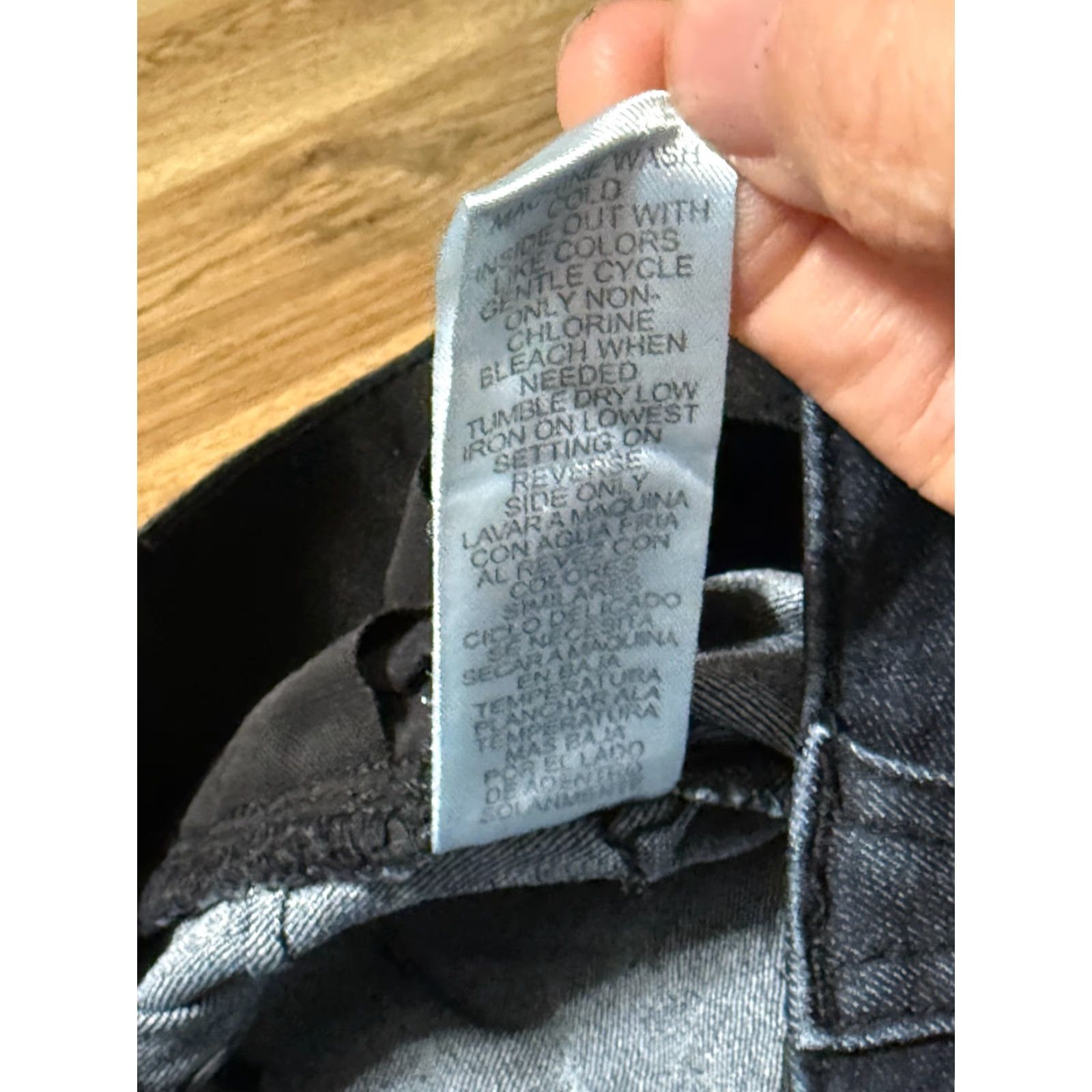 Vintage Mac and Me Jeans Women's 12 Black Denim Skinny Dark Wash Pockets 5-Pocket Inseam 28 Size 34" / US 12 / IT 48 - 6 Thumbnail