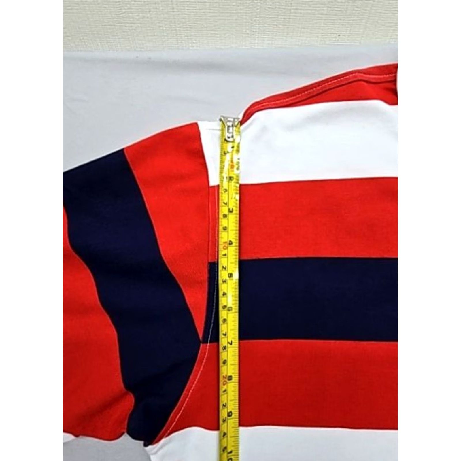 Lacoste Lacoste Polo Shirt Polo Shirt Lacoste Men's Red White Navy Striped Short Sleeve Cotton XXL Size US XXL / EU 58 / 5 - 6 Thumbnail