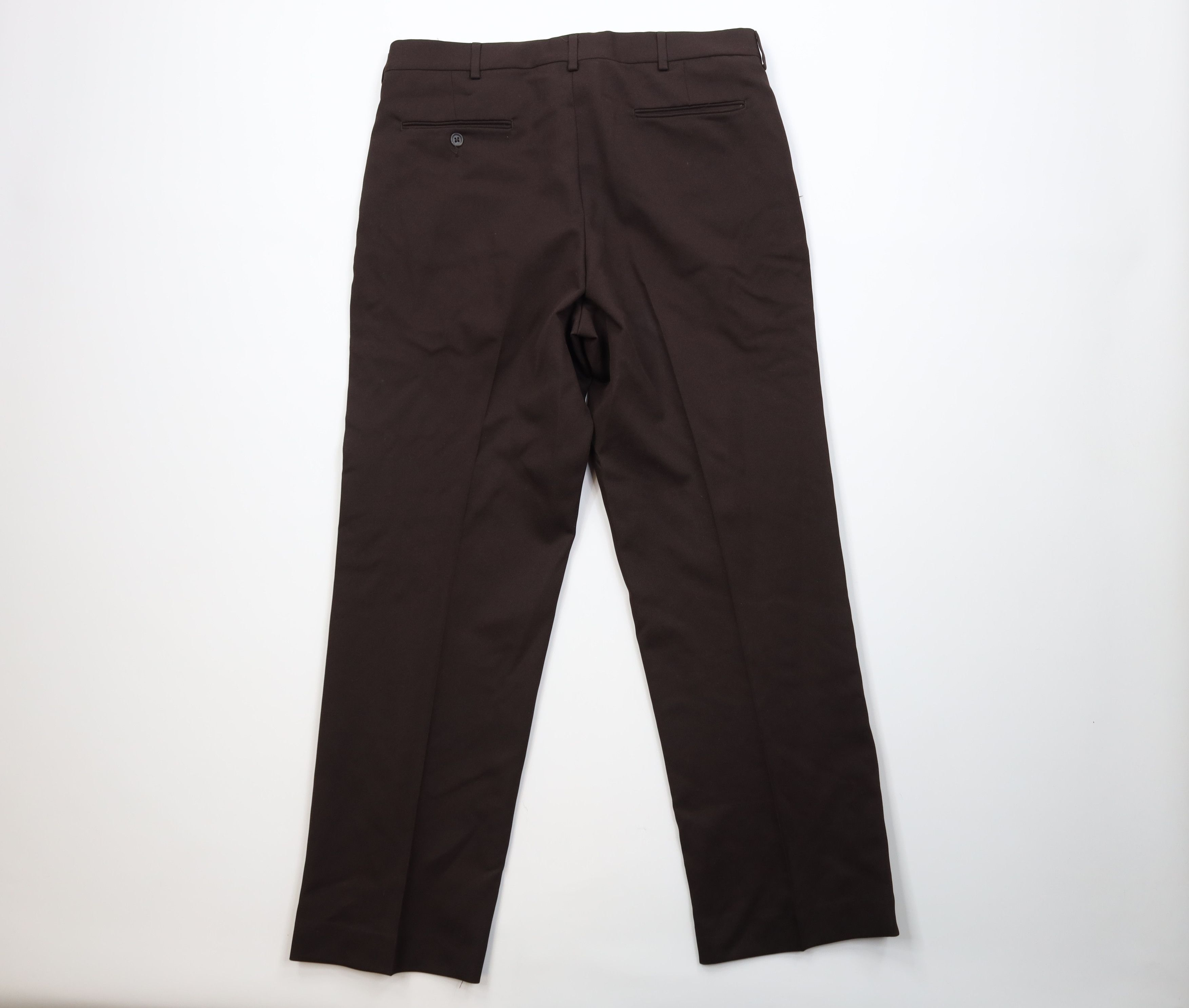Vintage Vintage 70s Streetwear Flared Wide Leg Chino Pants Brown USA Size US 36 / EU 52 - 9 Thumbnail