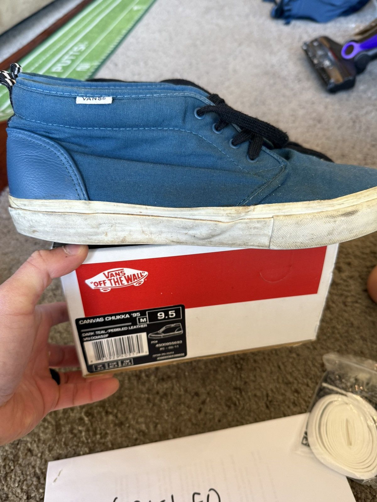 Vans Vans x Supreme Canvas Chukka ‘95 Rare Dark Teal Size US 9.5 / EU 42-43 - 8 Thumbnail