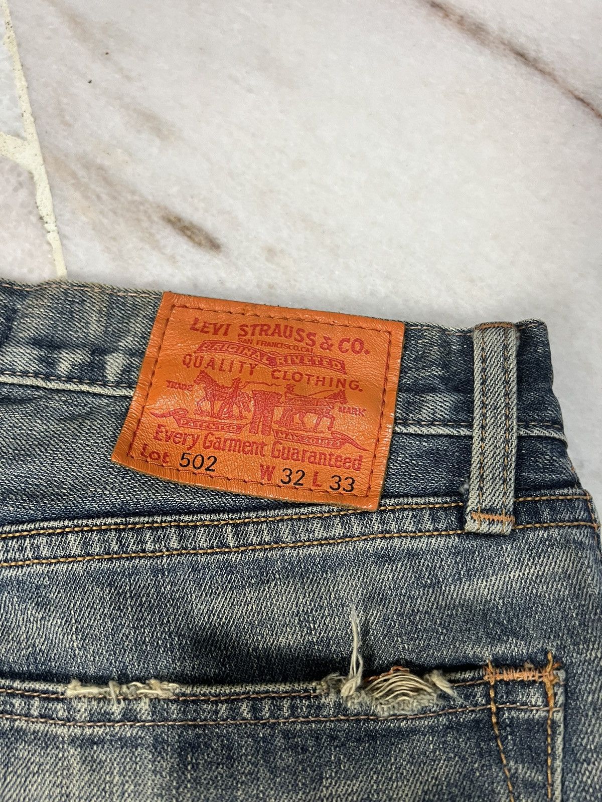 Japanese Brand × Levi's × Levi's Vintage Clothing 💥Crazy💥Vintage Levis 502 Mud Wash Distressed Jeans Very Rare Size US 31 - 18 Thumbnail