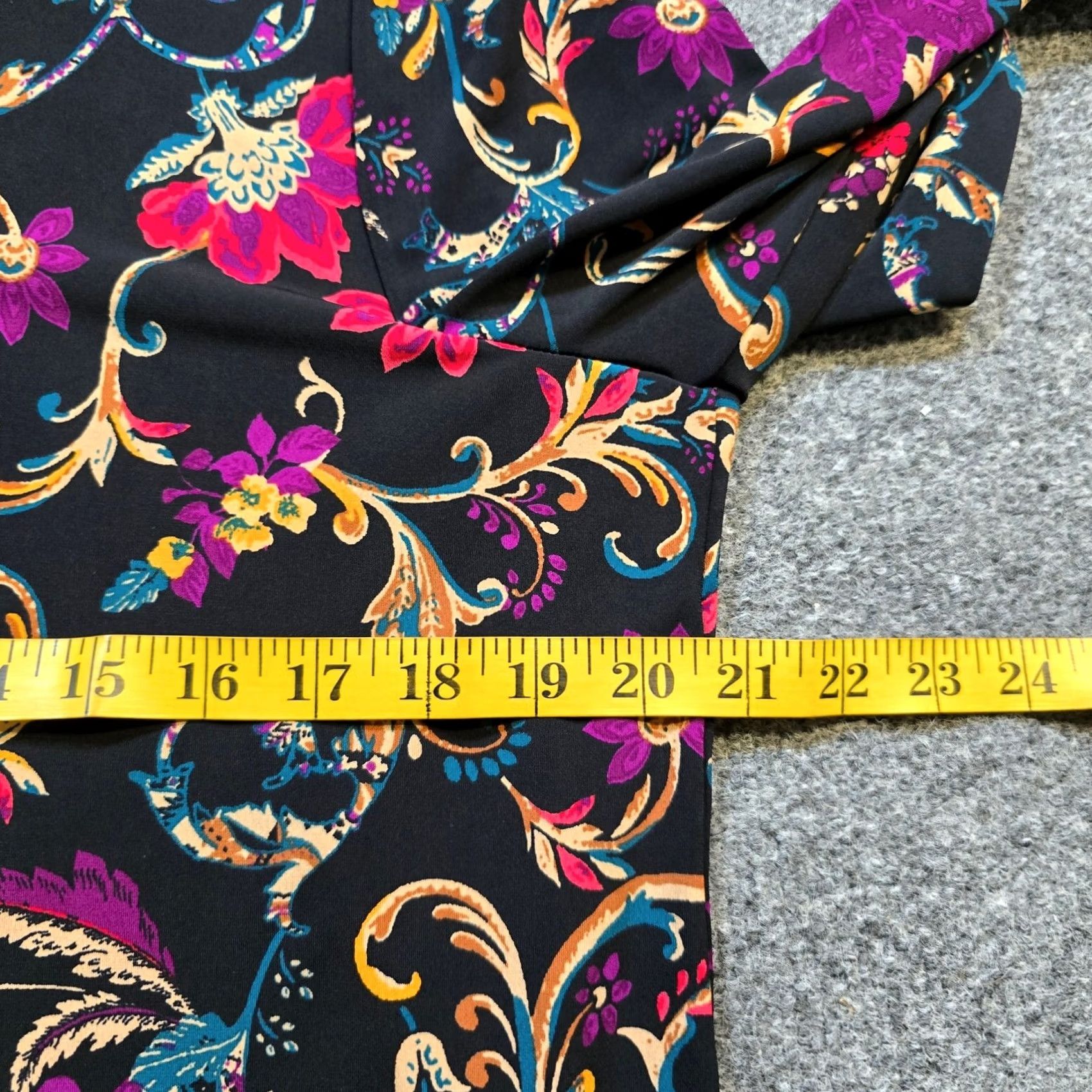 Vintage Chicos Travelers Top Womens Large Black Floral Stretch Square Neck Career Shirt Size L / US 10 / IT 46 - 5 Thumbnail