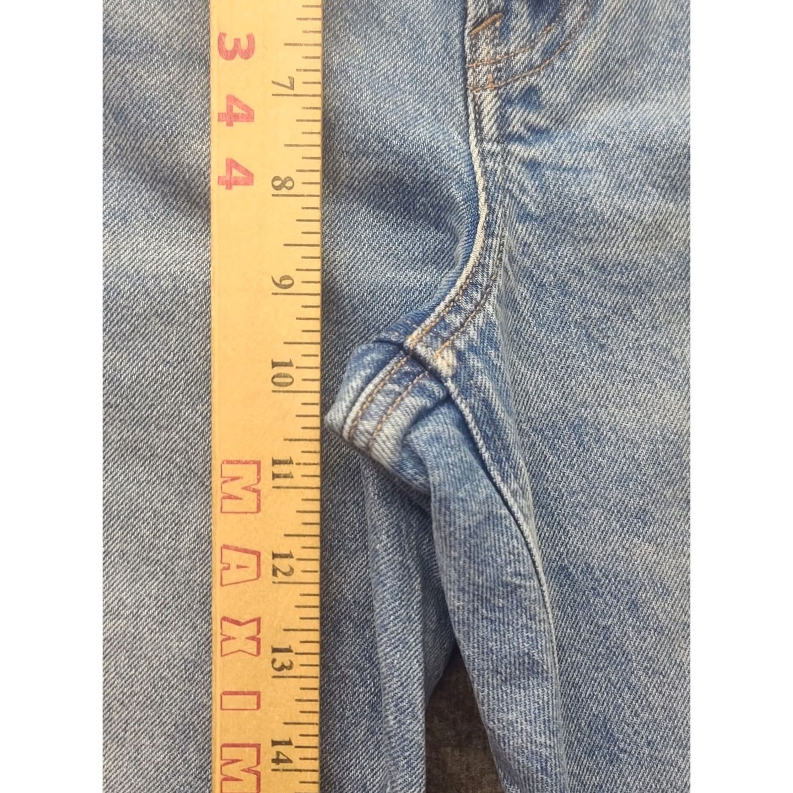 American Eagle Outfitters VINTAGE American Eagle Jeans Womens 10x32 90s Skinny Kick Flared Low Rise Stretch Jeans Blue Cotton Spandex Regular Inseam 32 Womens Size 32" / US 10 / IT 46 - 4 Thumbnail