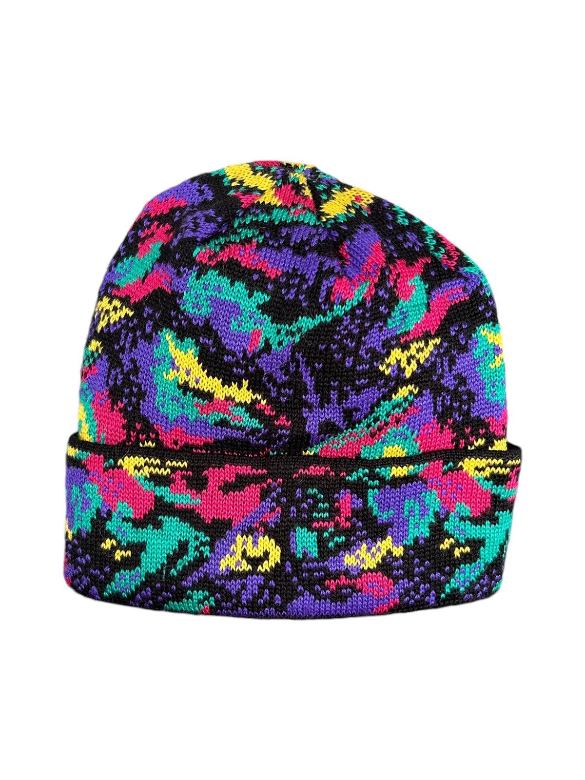 Japanese Brand × Kapital × Vintage Vintage Japanese Style knitt Beanie Hats Rare Design 🎌☠️🎌☠️☠️ Size ONE SIZE - 2 Thumbnail