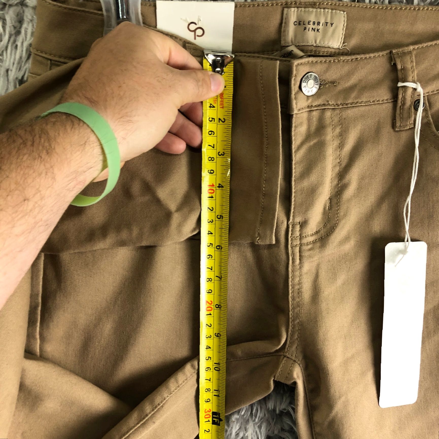 Vintage Celebrity Pink Womens Size 9/29 Short Jayden Skinny Beige Jeans Size 30" / US 8 / IT 44 - 4 Thumbnail
