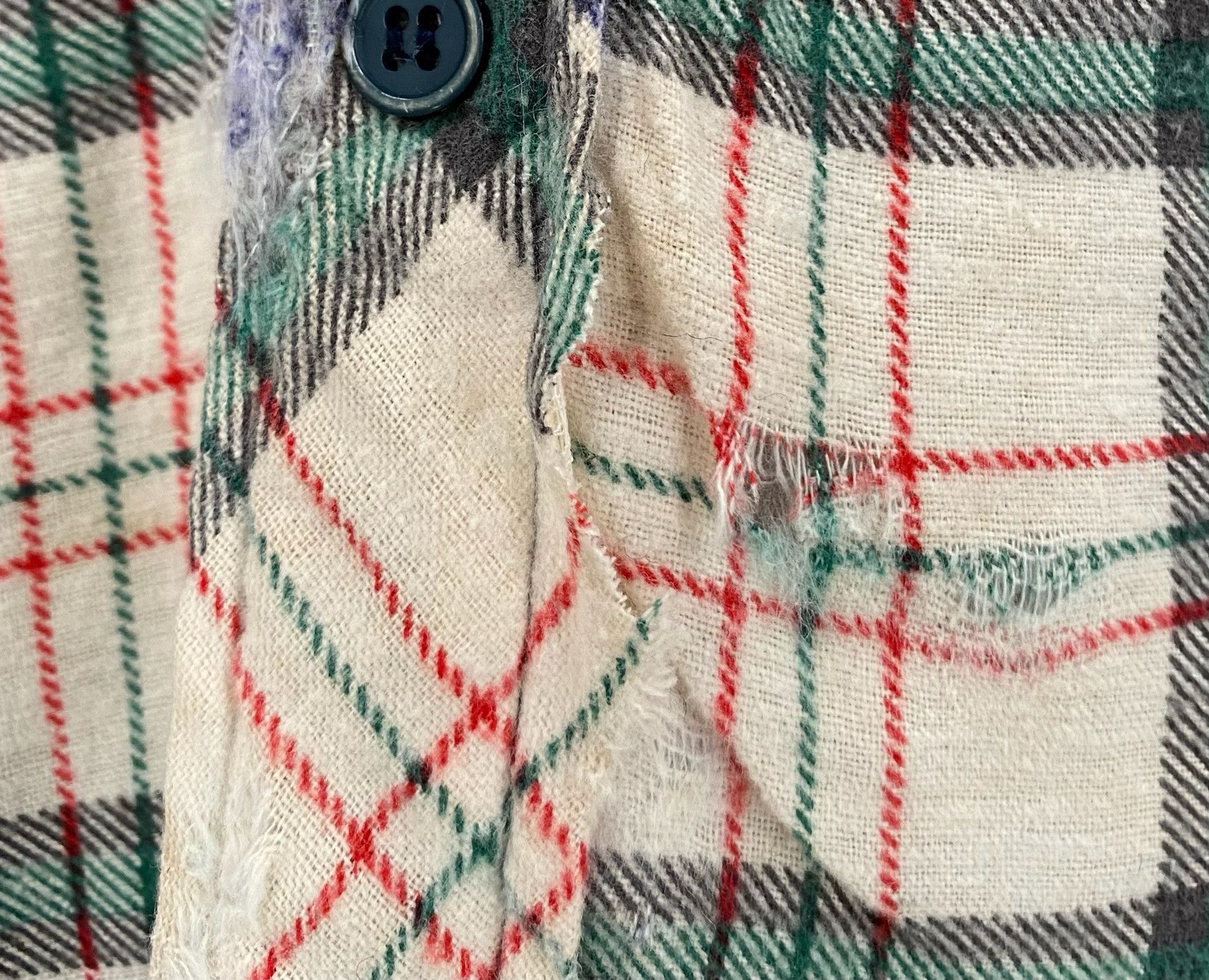 Vintage 80’s Outreach Plaid Lined Flannel Distressed Shirt Large Size US L / EU 52-54 / 3 - 5 Thumbnail