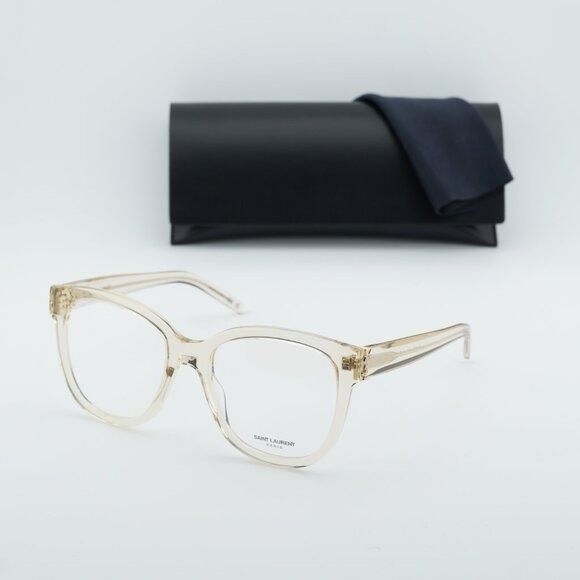 Saint Laurent Paris Saint Laurent SLM97 009 Eyeglasses Transparent Yellow 54mm Size ONE SIZE - 1 Thumbnail