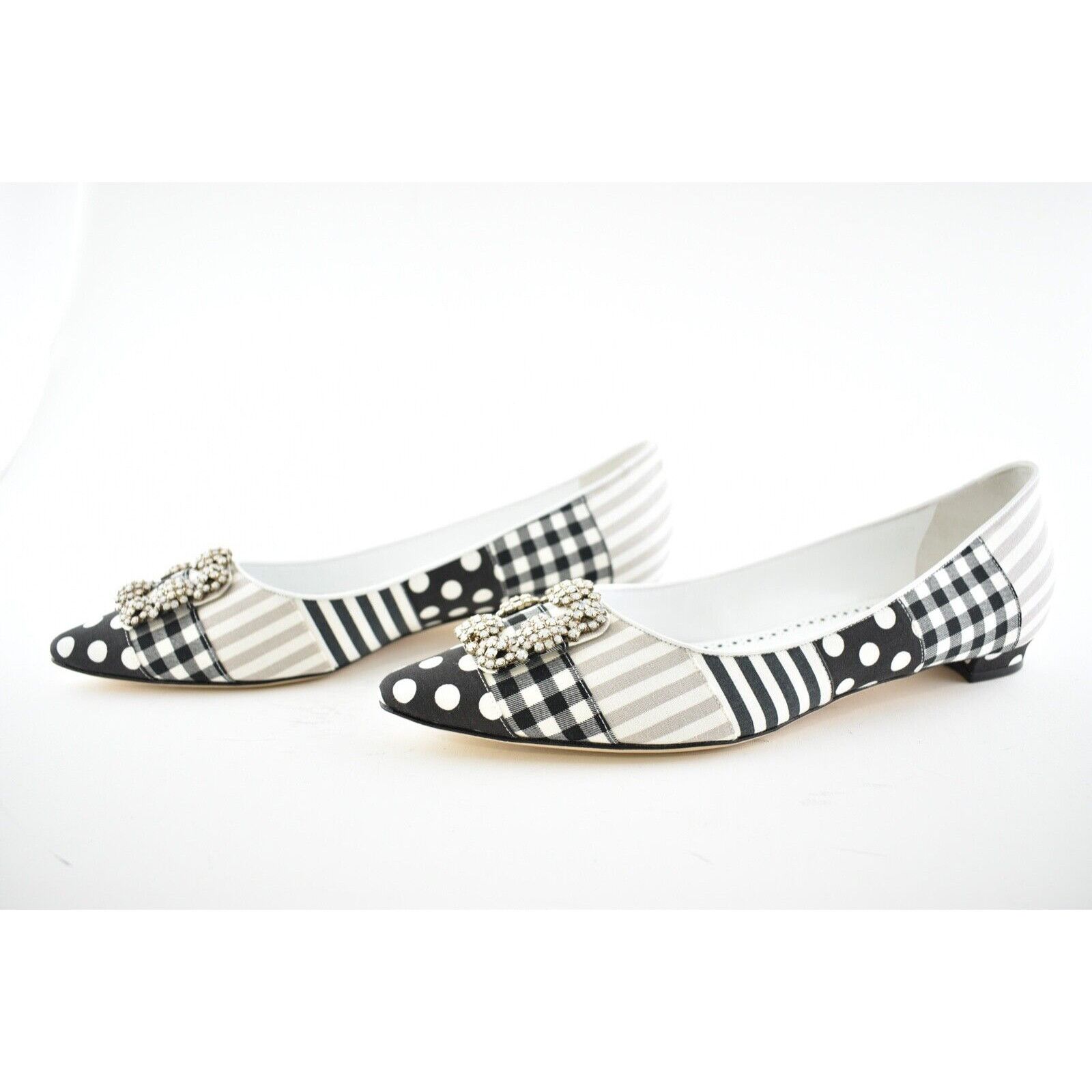 Manolo Blahnik Hangisi Flat Patches Jewel Buckle Classic Ballet 41.5 Size US 11.5 / IT 41.5 - 10 Thumbnail